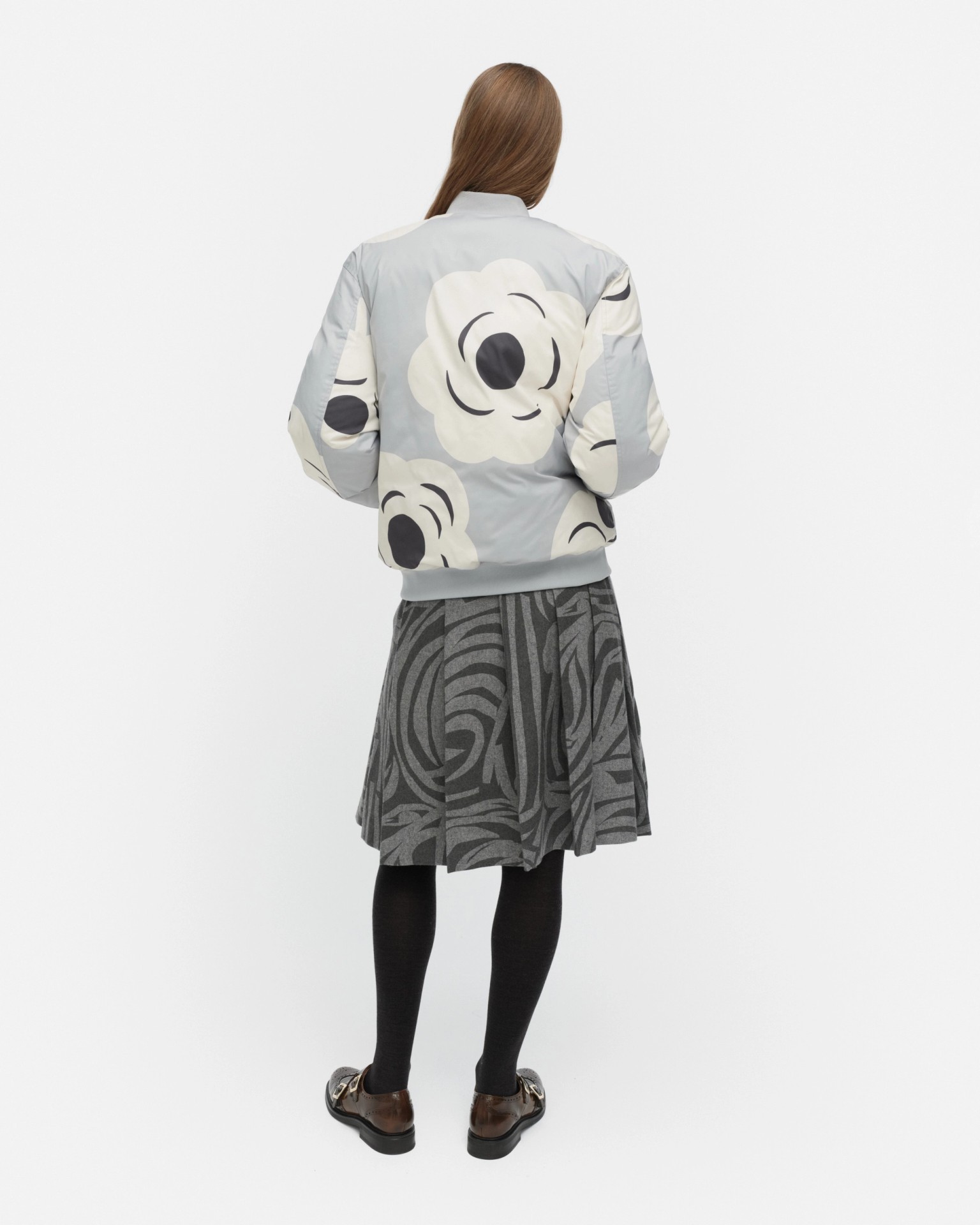 Blossa Tumma, Padded coat, grey, off white, dark grey,