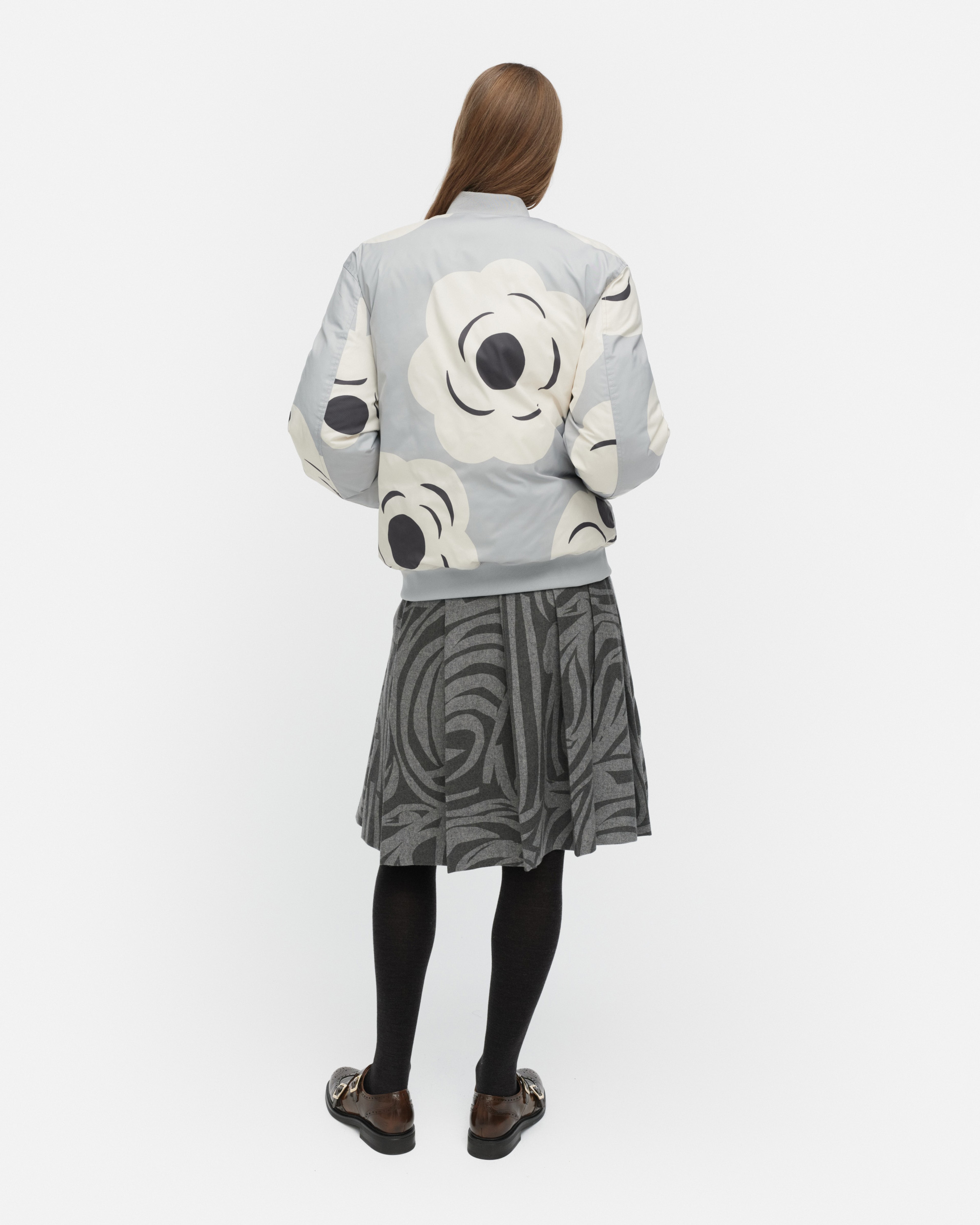 Blossa Tumma, Padded coat, grey, off white, dark grey,