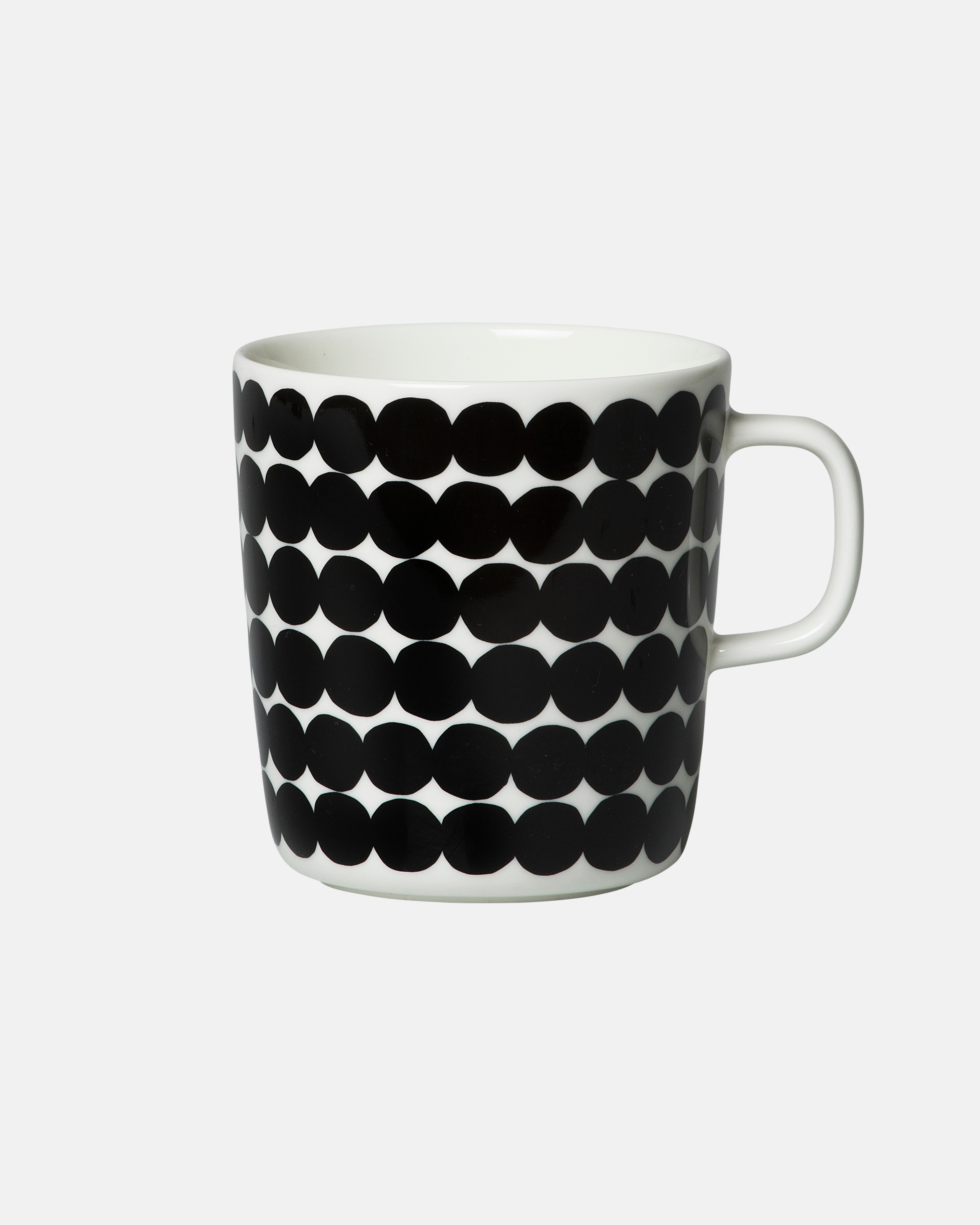 Oiva / Räsymatto, Mug 4 dl, white,black,