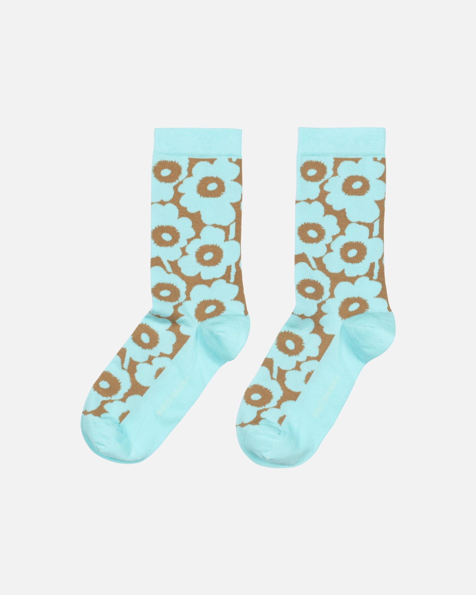 Linjaus Unikko, Socks, mint, brown,