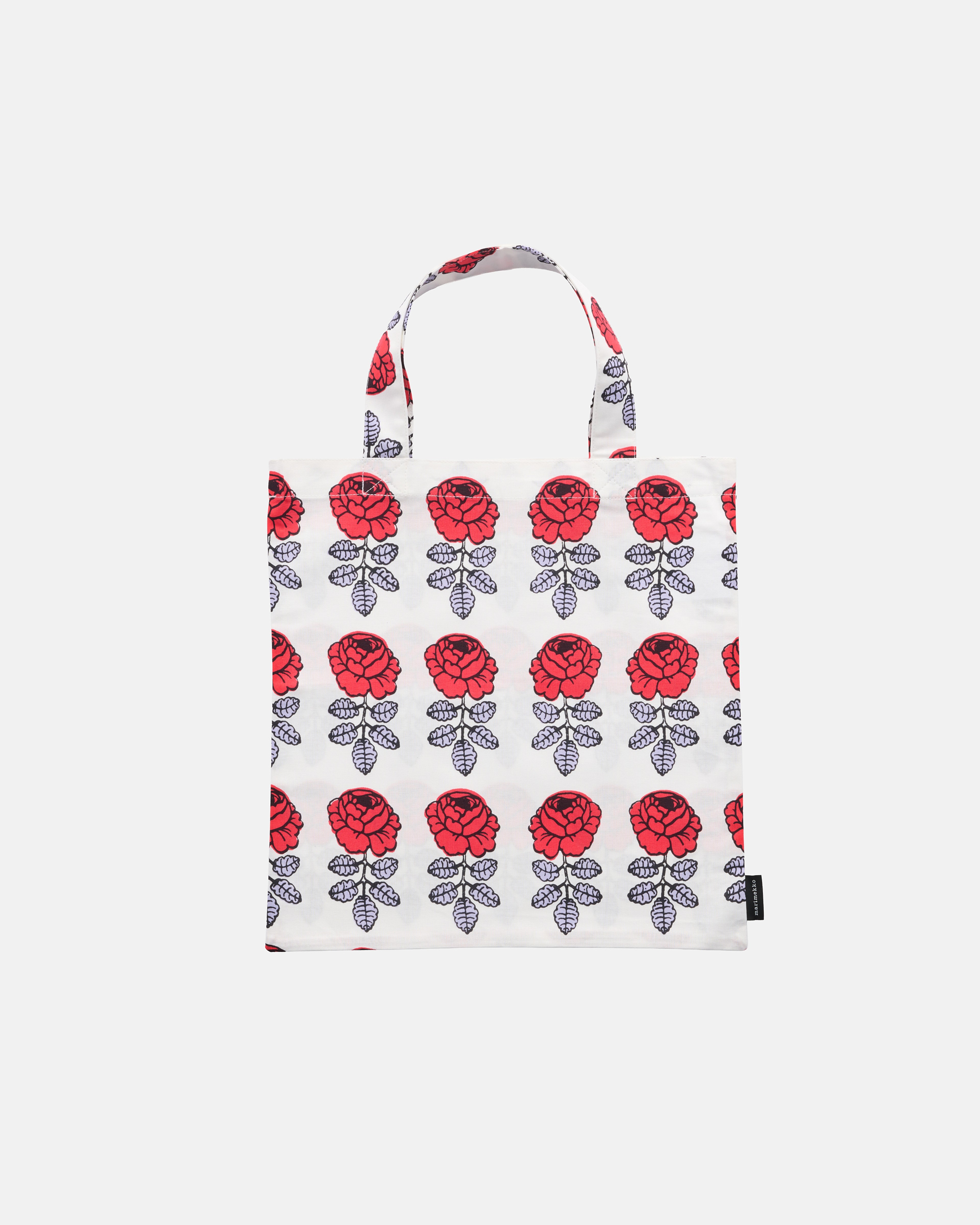 Vihkiruusu, Bag 33x32 cm, white, red, lilac, black,