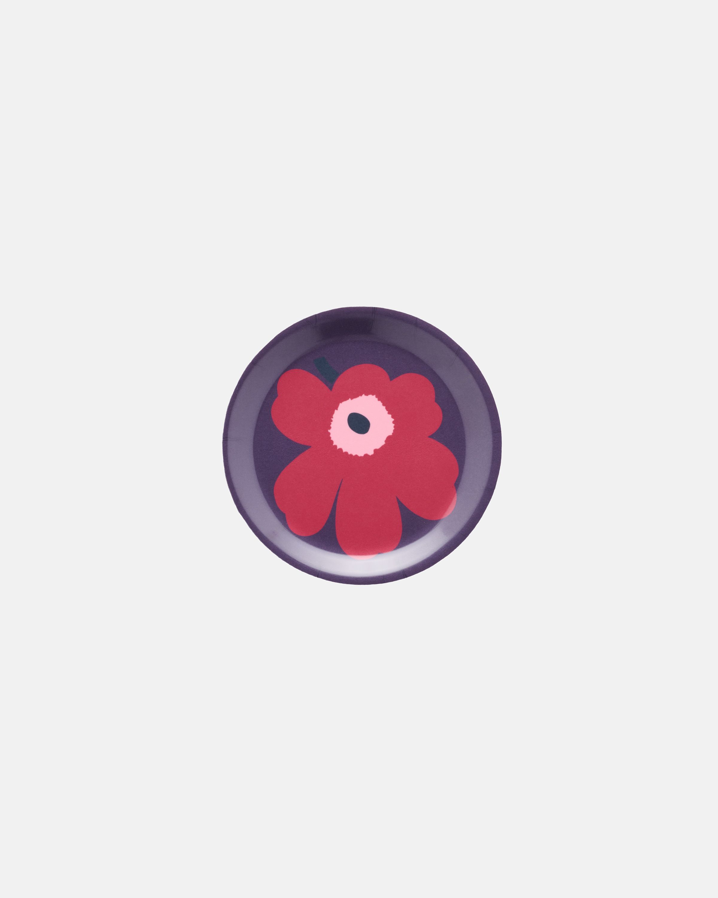 Unikko Coaster 11 cm plum, cranberry, rose | Marimekko