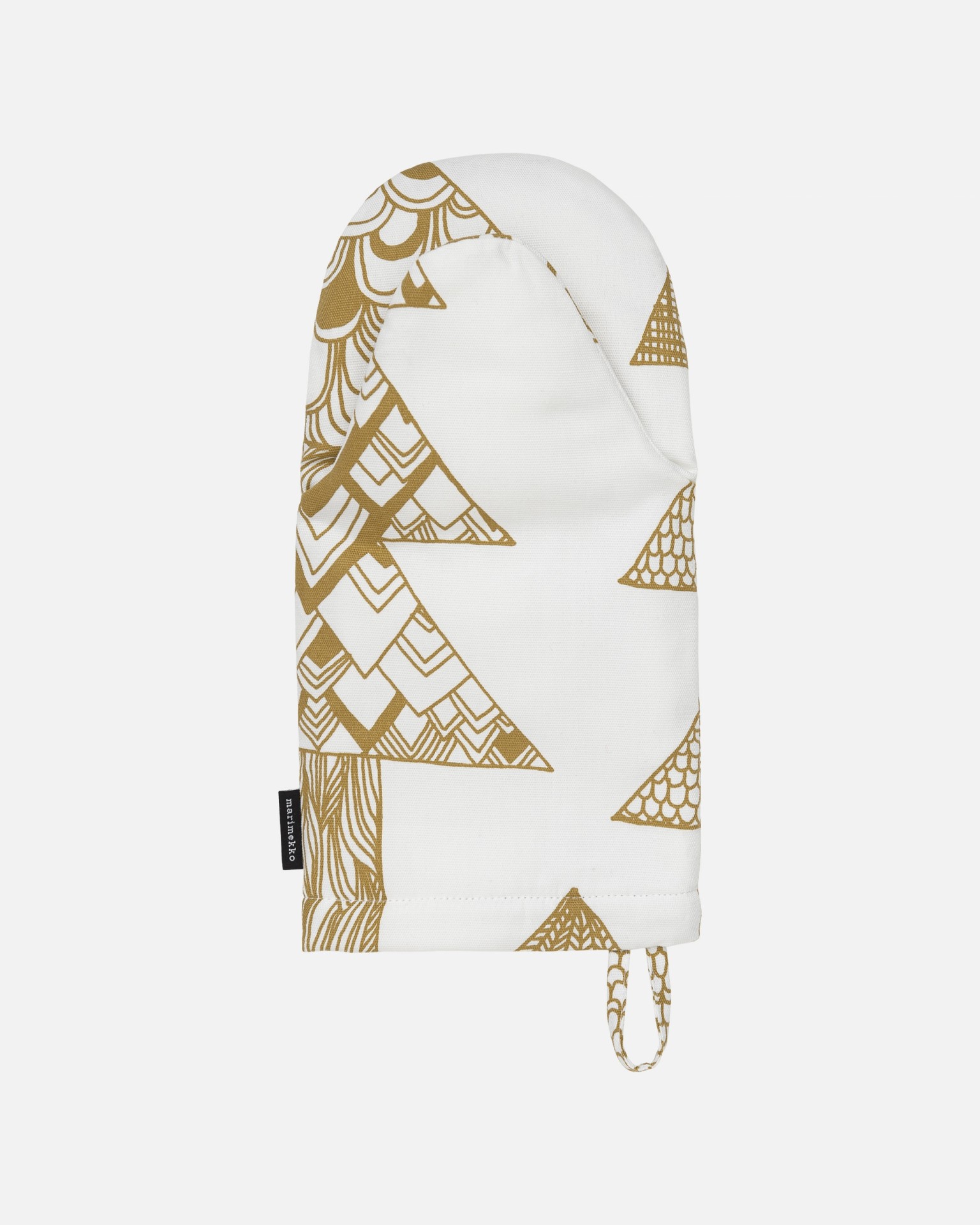 Kuusikossa, Oven mitten, white beige, gold,