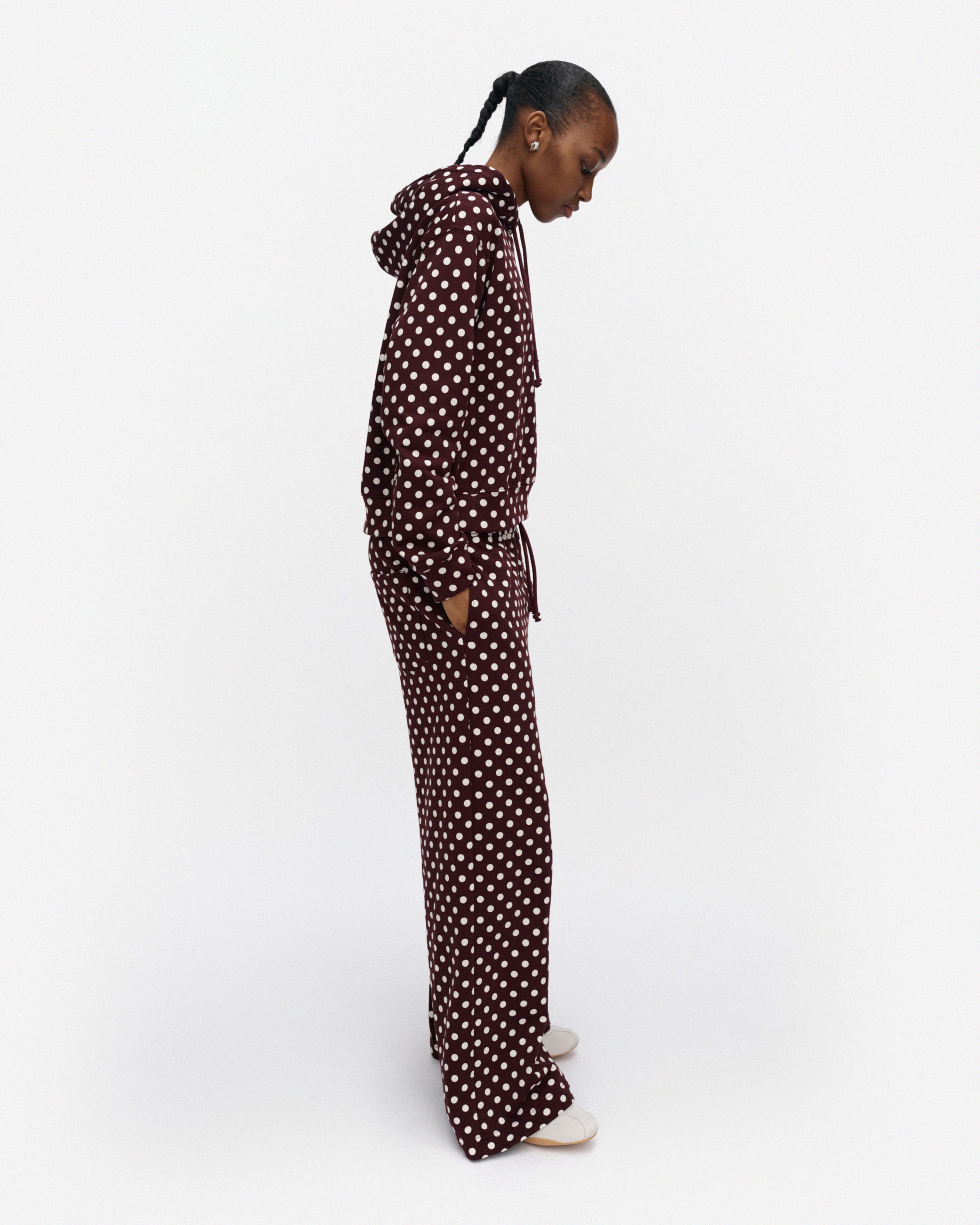 Mieta Pallo, Kioski sweatshirt, wine red, off white,