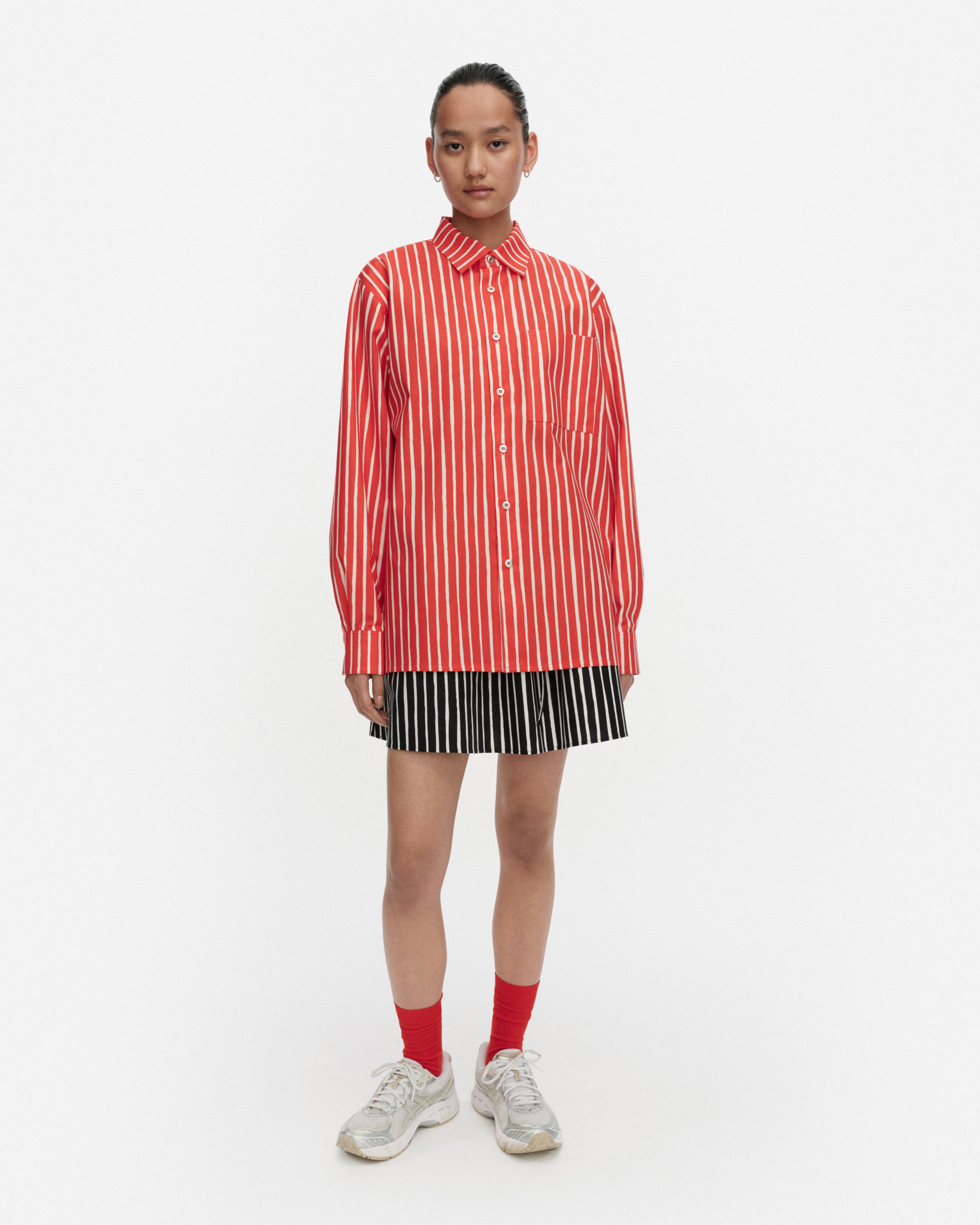 Jokapoika, Kioski puuvillapaita, punainen, l.valkoinen,