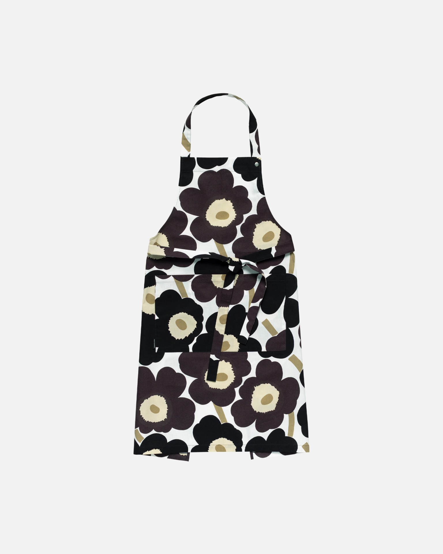 Pieni Unikko, Apron, white, dark grey, beige,