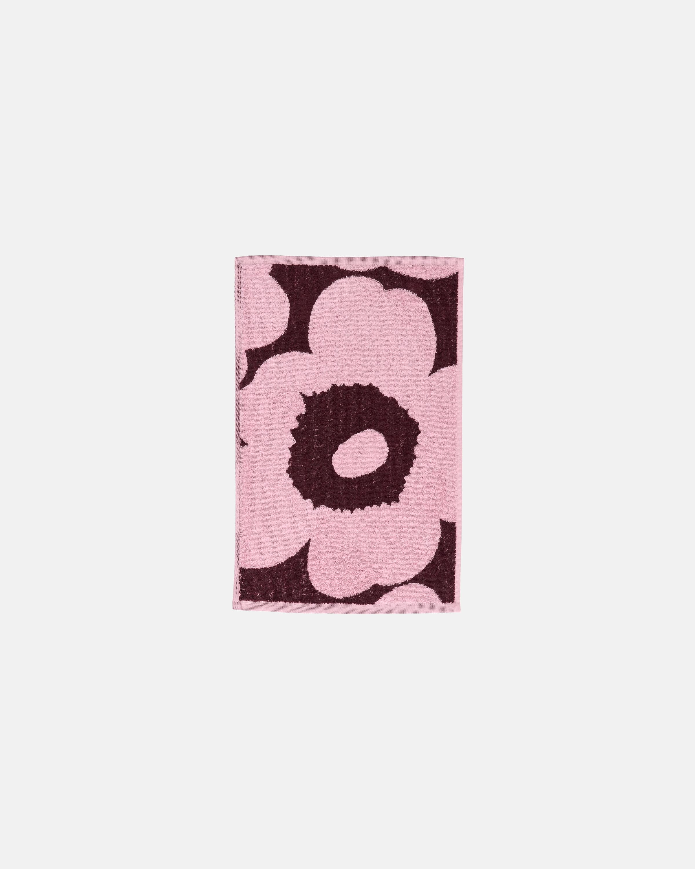 Unikko Guest towel plum, pink | Marimekko