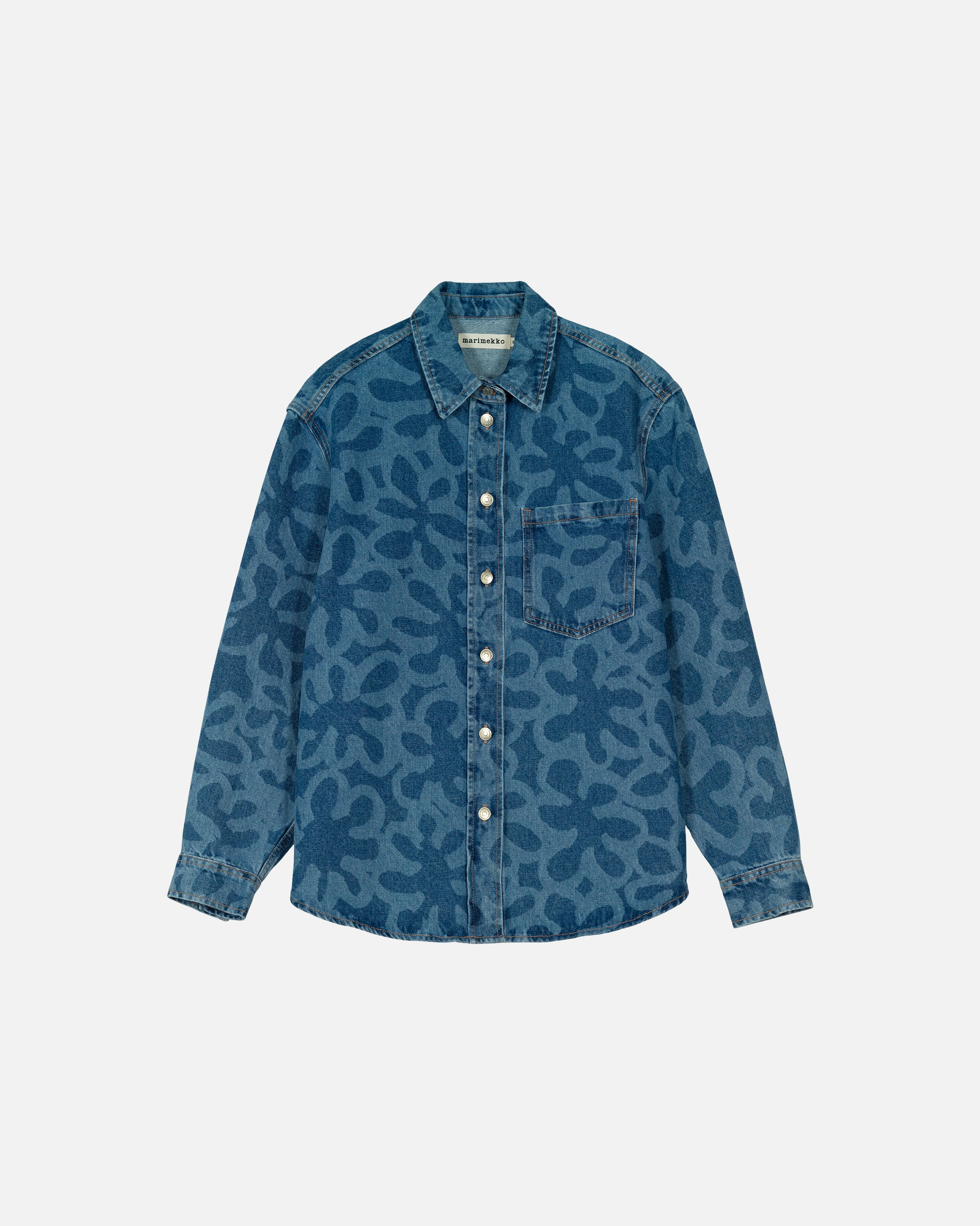 Maridenim Vaihe Kukka Shirt used indigo | Marimekko