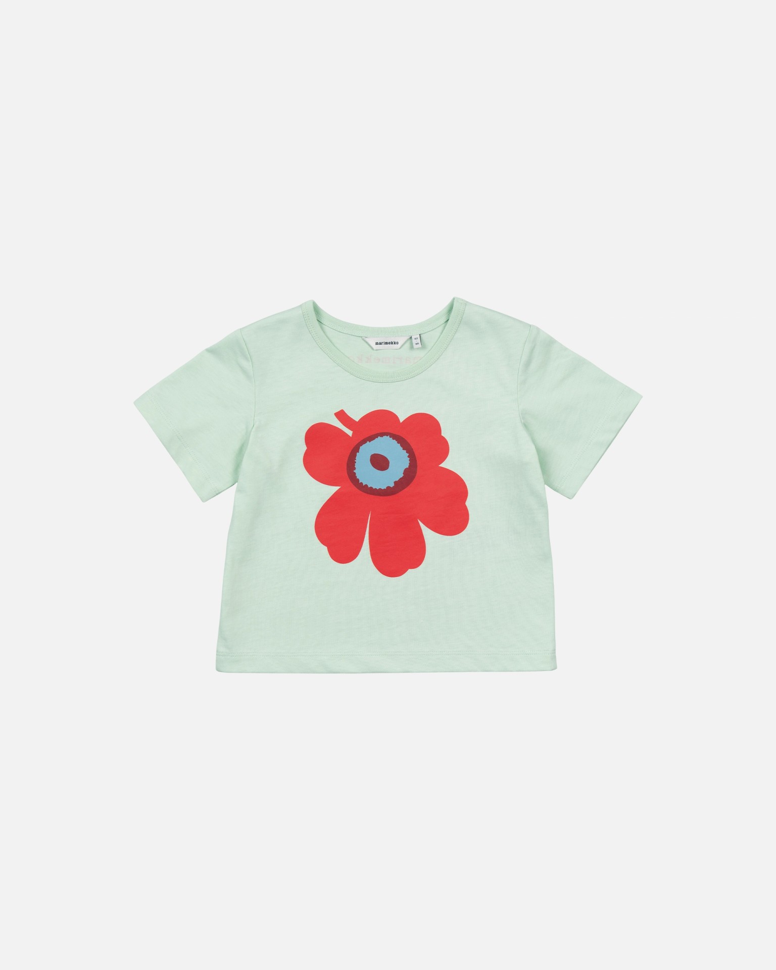 Tonni Unikko Logo Ii, Lasten t-paita 92/98-104/110, vaal.vih., punainen, vaal.sin.,