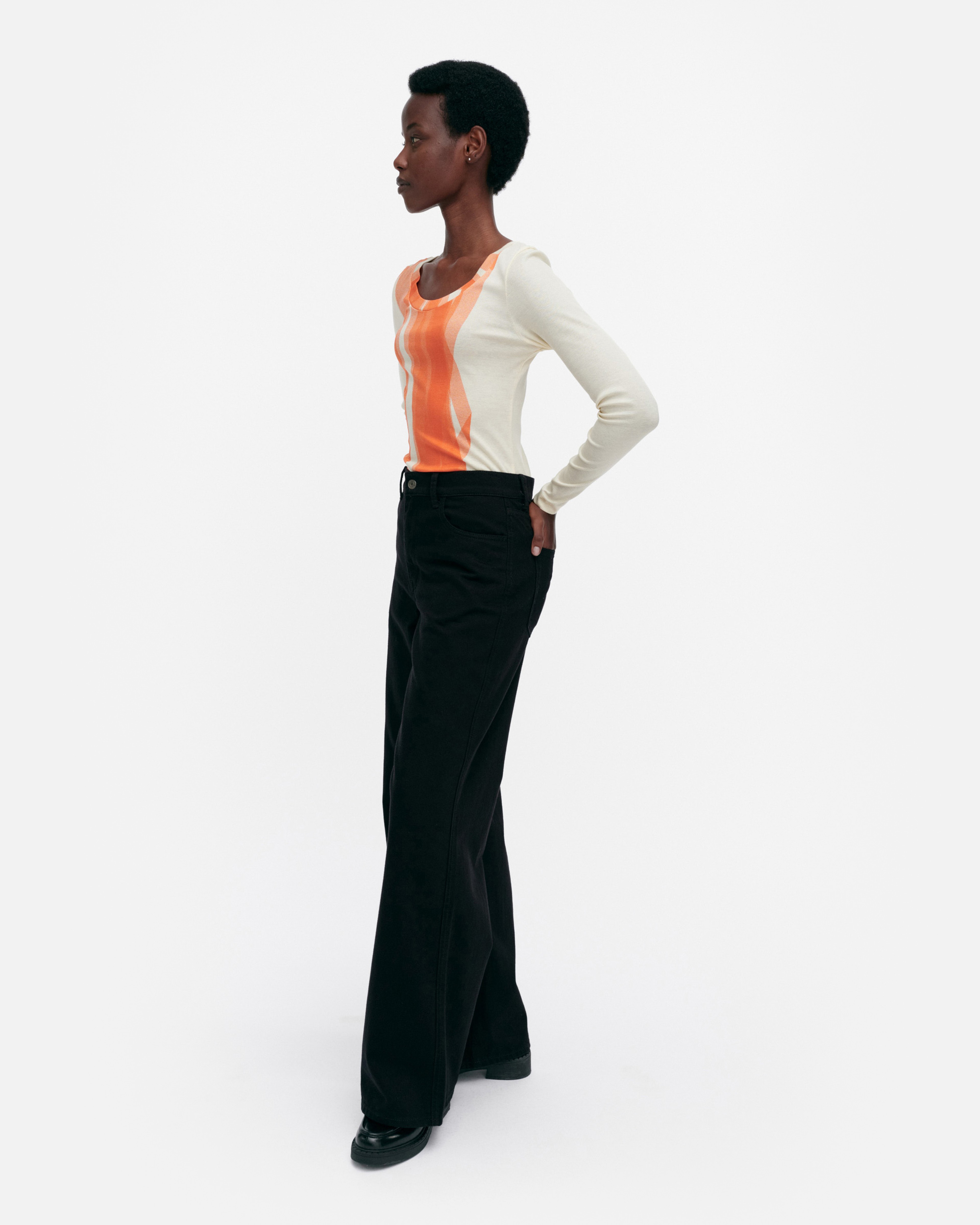 Kuulto Vire, Shirt, light yellow, orange,