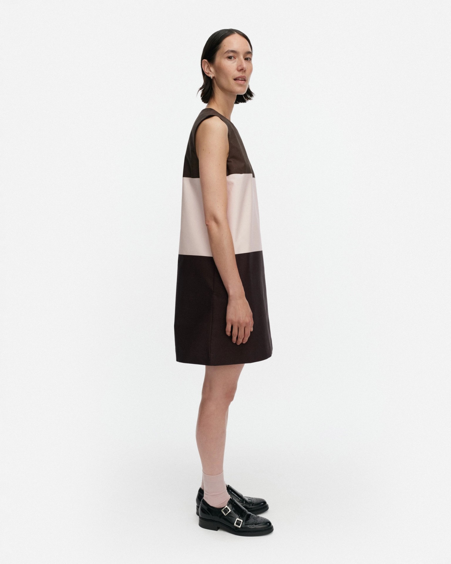 Malli Hennika, Marimini dress, dark brown, light pink, brown,