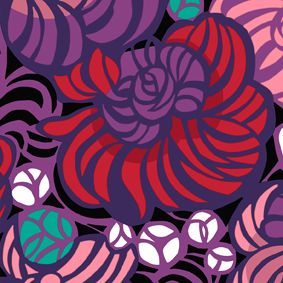 violet, red, pink, black