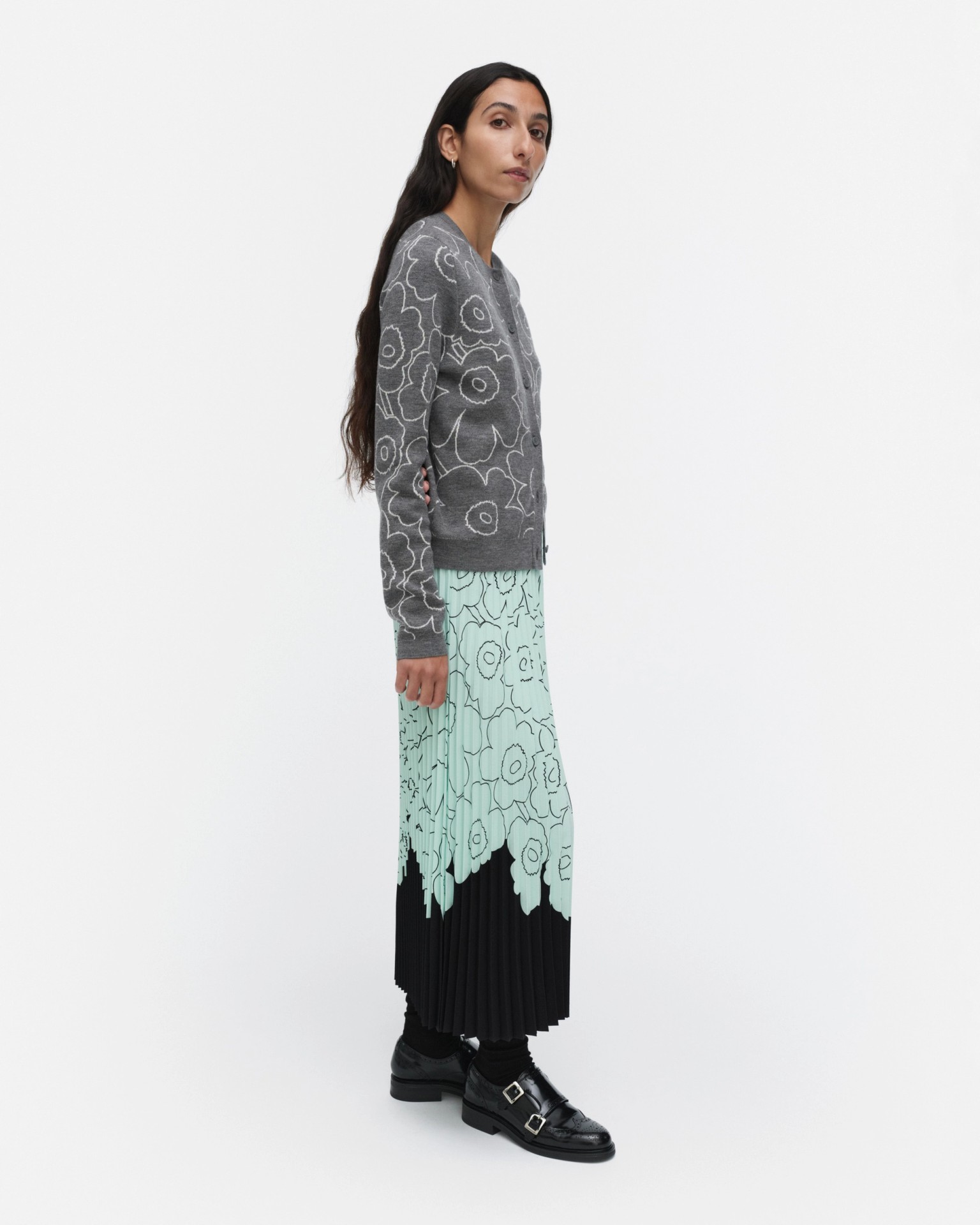 Piiru Piirto Unikko Placement, Skirt, light turquoise, black,