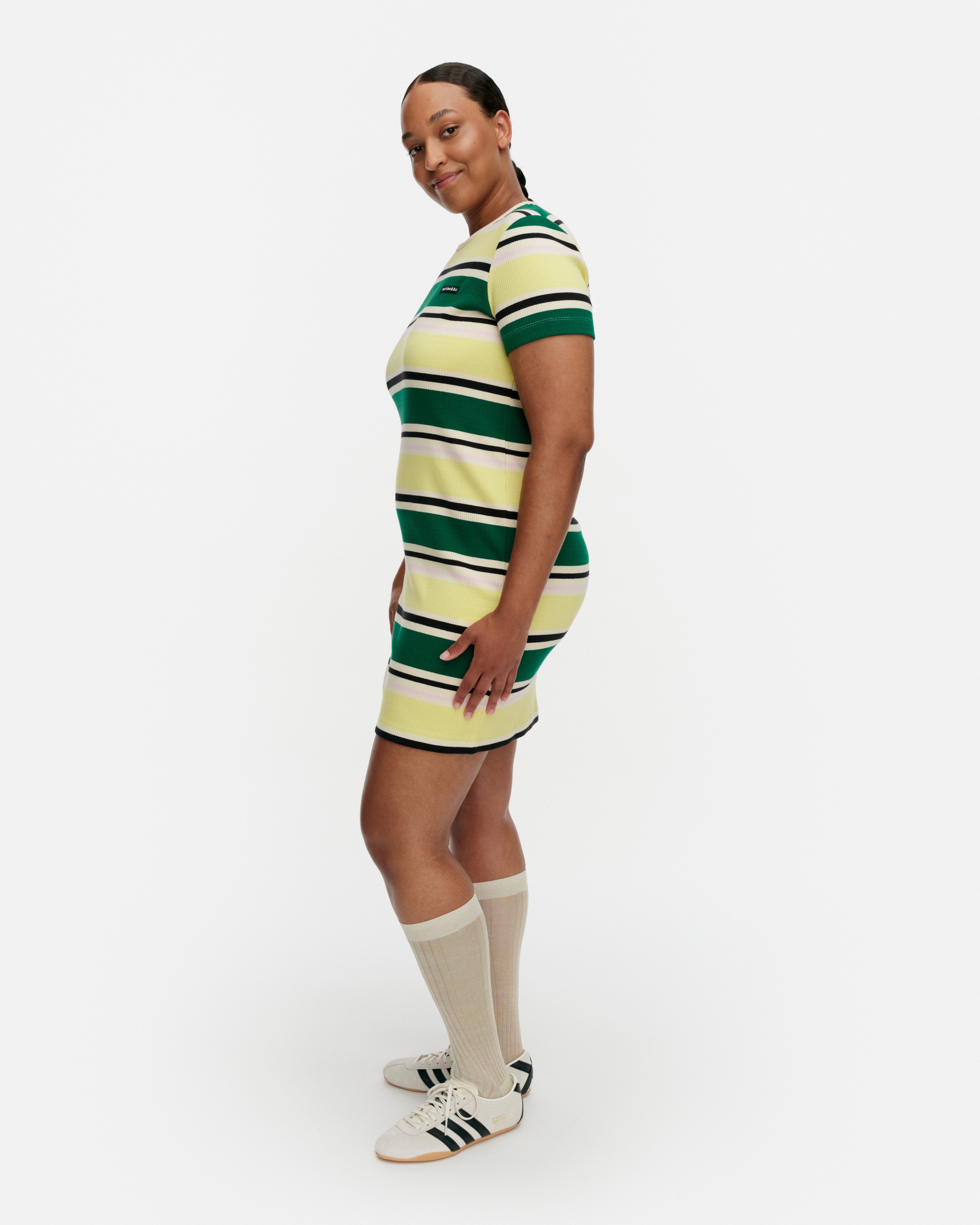 Hakea Helvi, Dress, dark green, yellow, black,