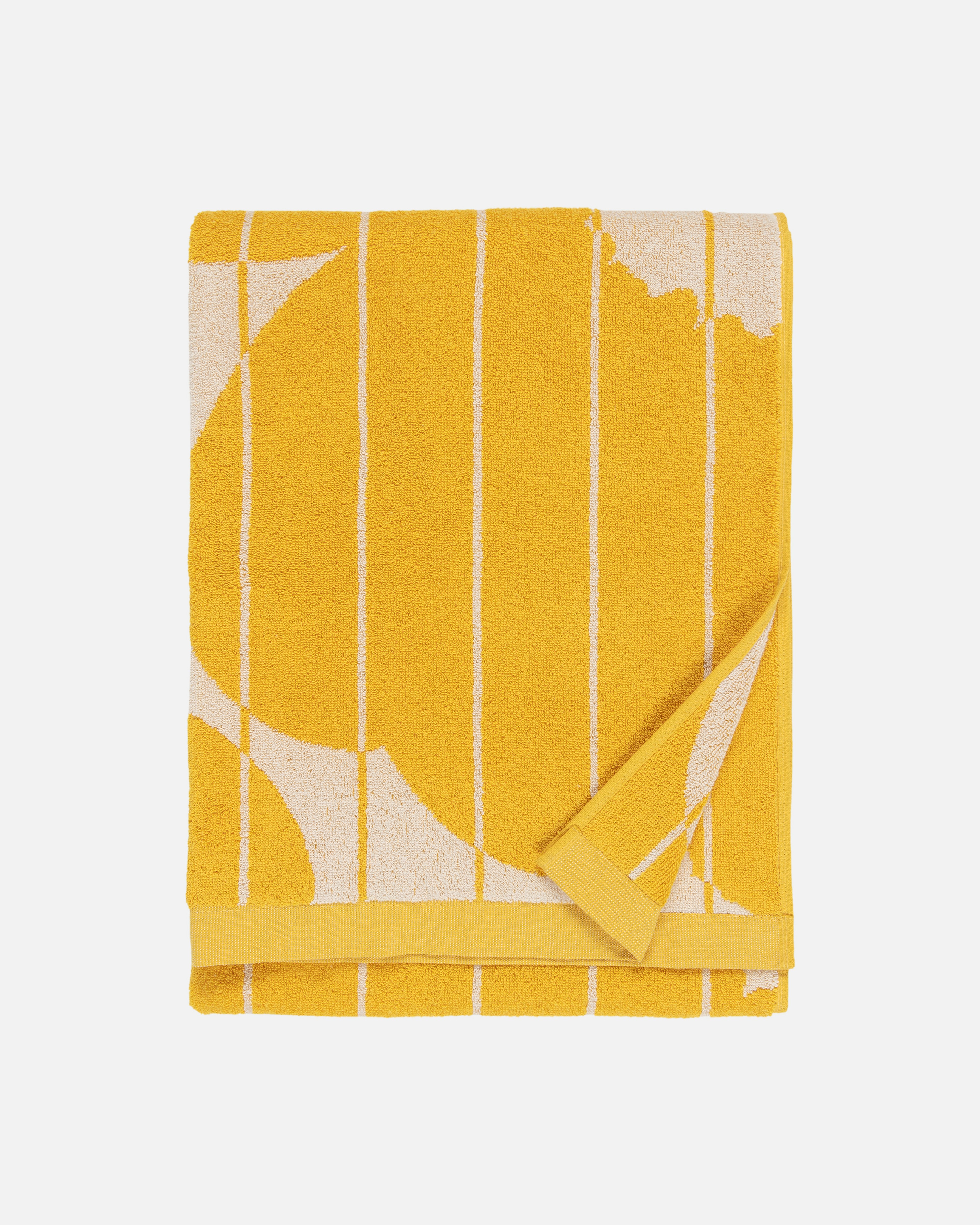 Vesi Unikko, Bath towel 70x150 cm, spring yellow, ecru,