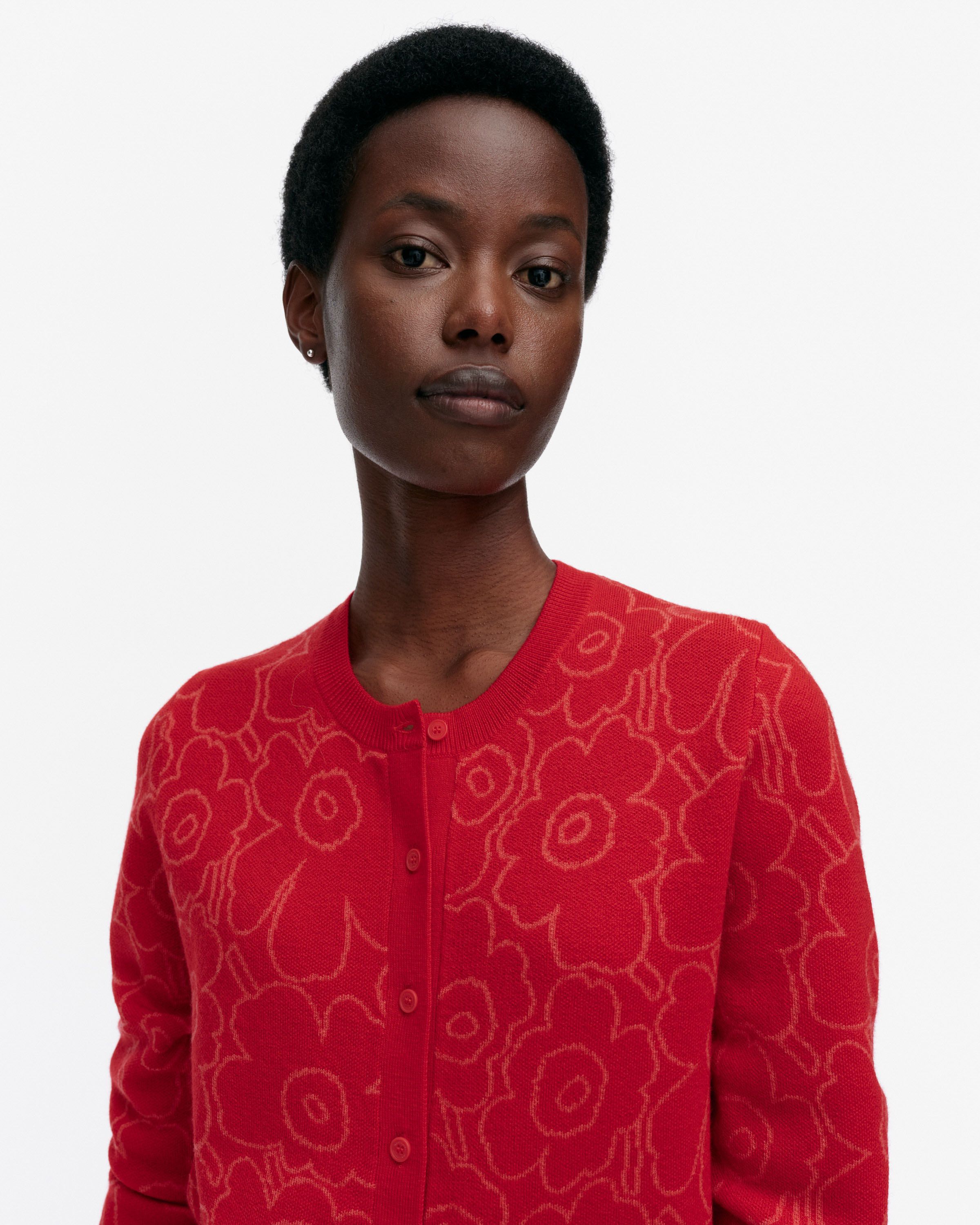 RWS Mutka Mini Piirto Unikko Knitted cardigan | Marimekko