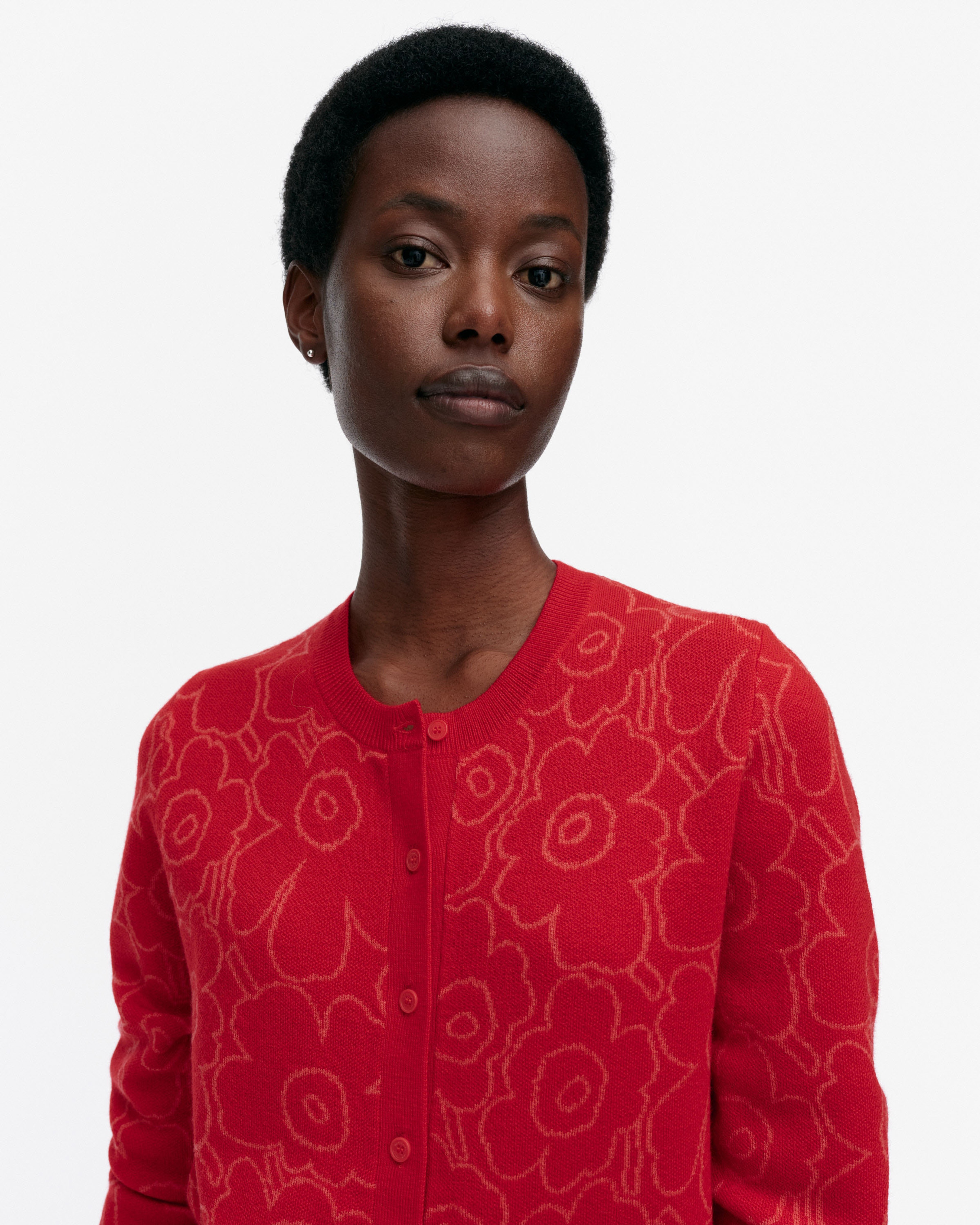 RWS Mutka Mini Piirto Unikko, Knitted cardigan, red, red,