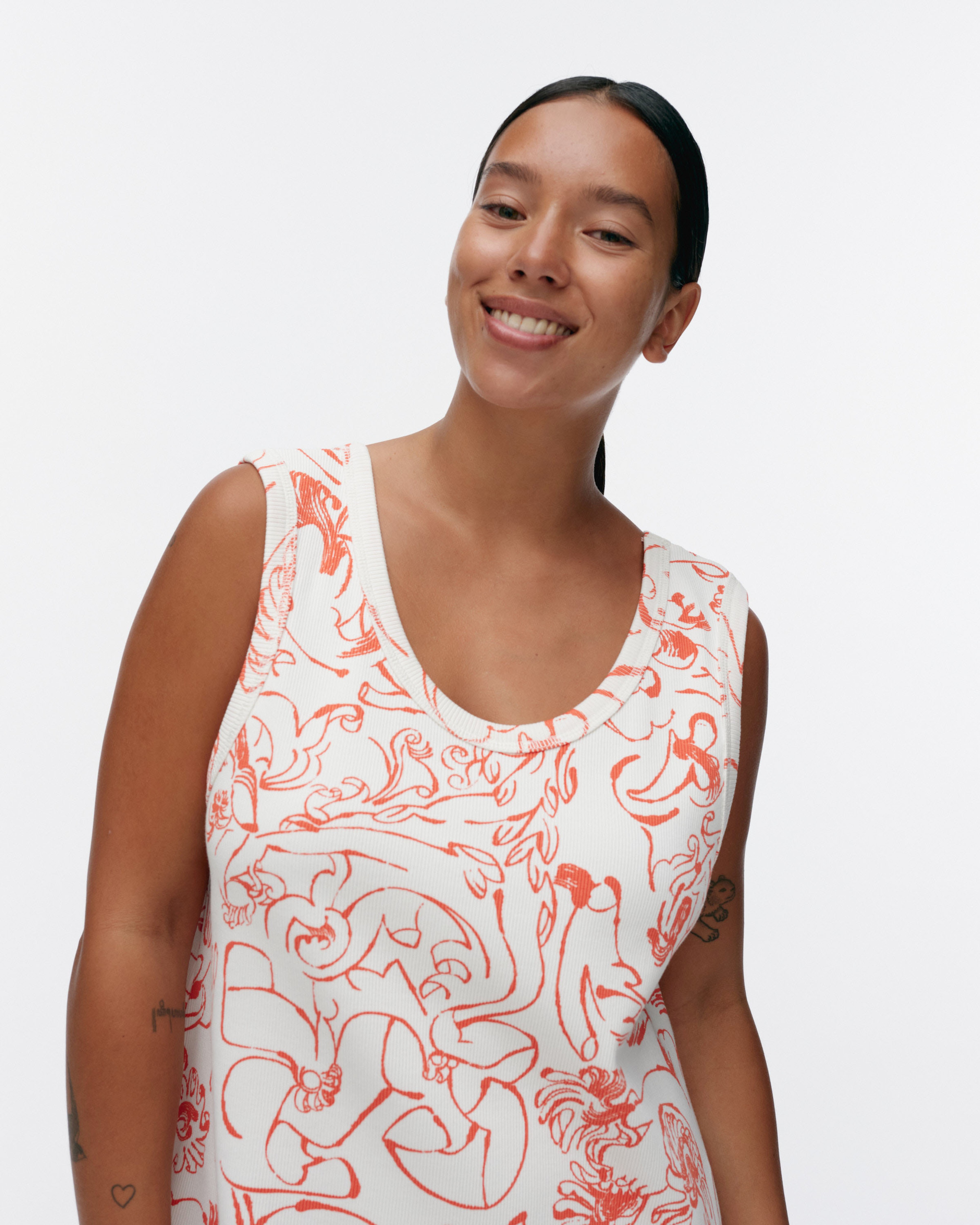 Muodostelma Cactis, Dress, white, red,