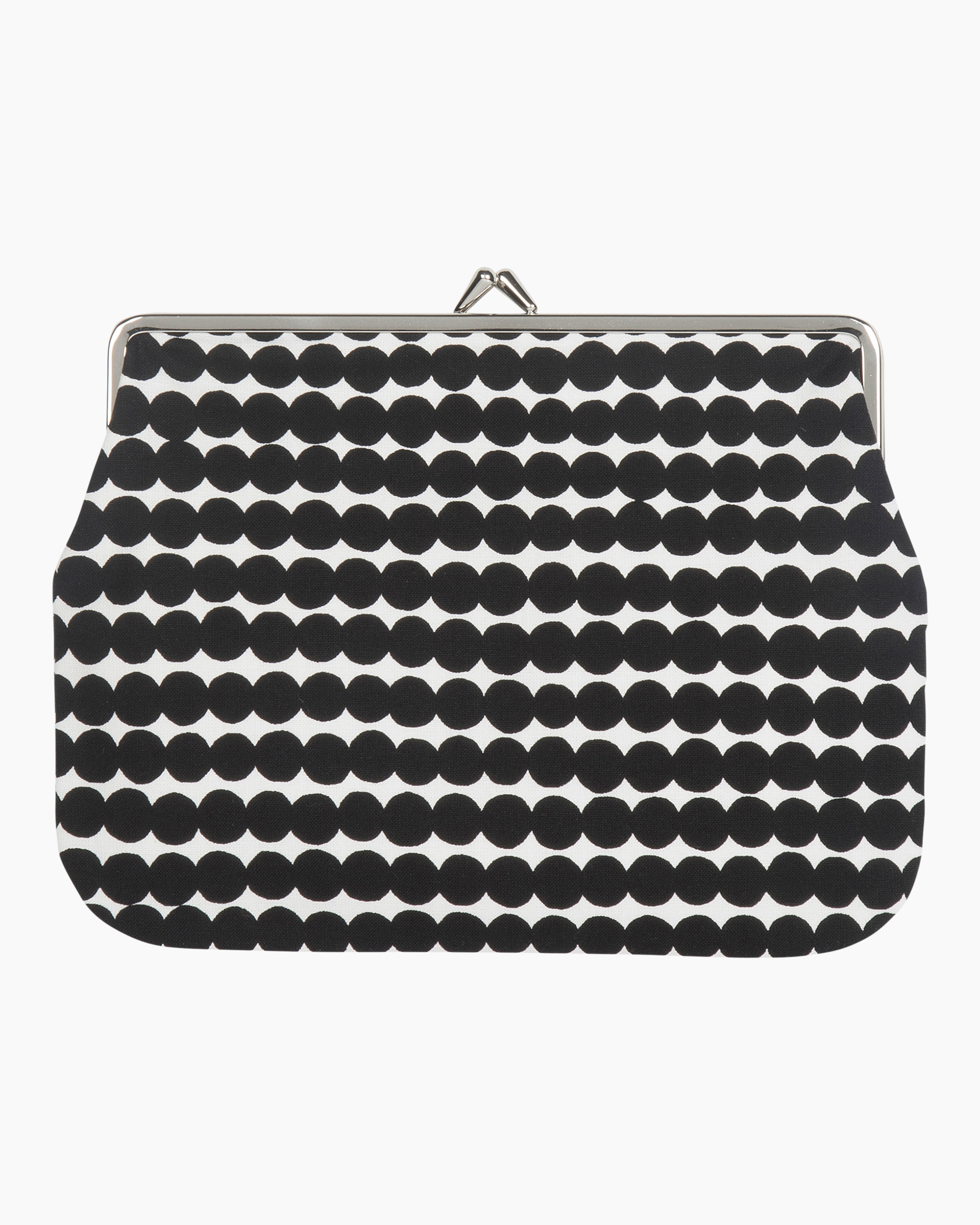 Puolikas Kukkaro Räsymatto, Purse, white,black,