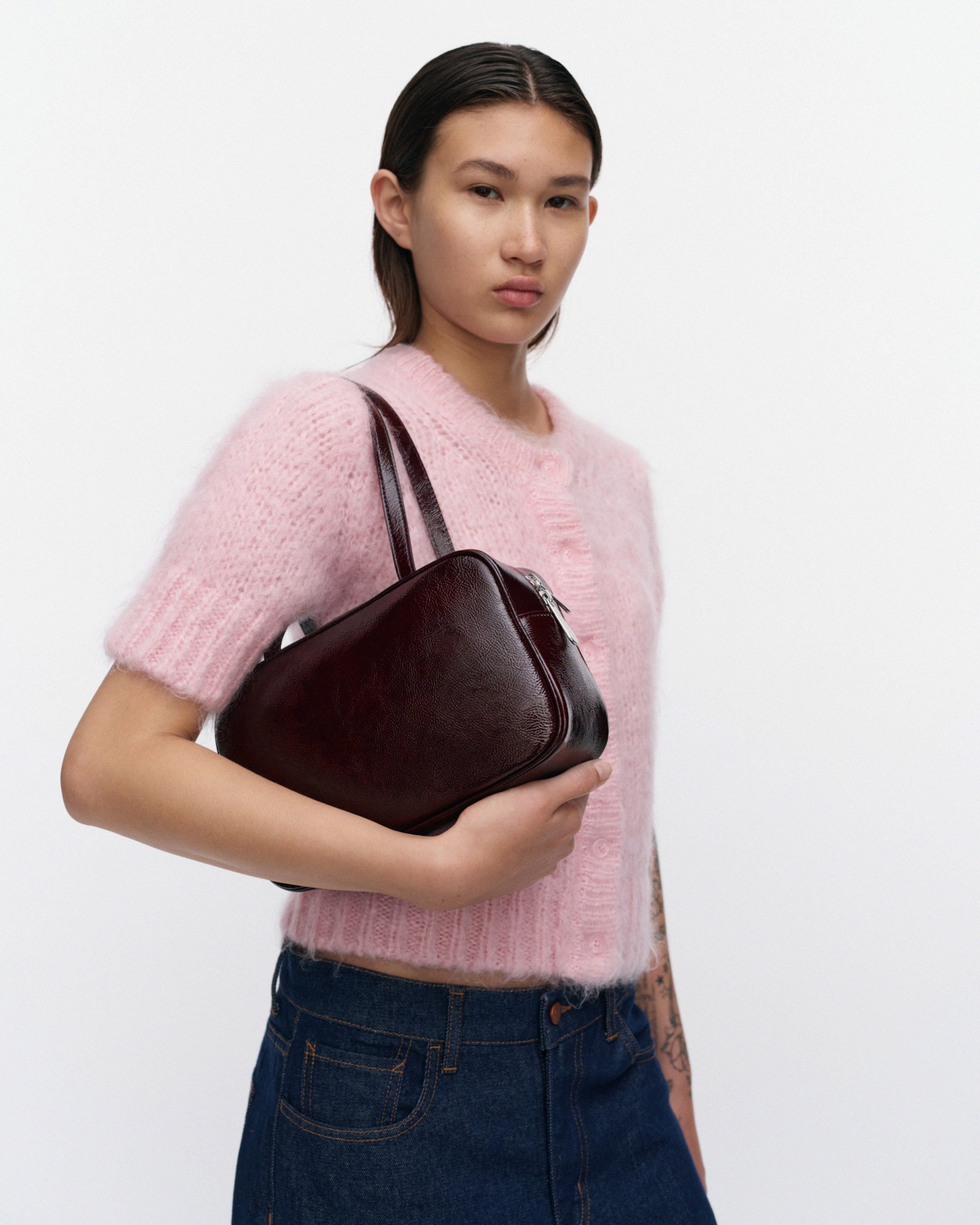 Gratha Bowler, Shoulder bag, dark wine red,
