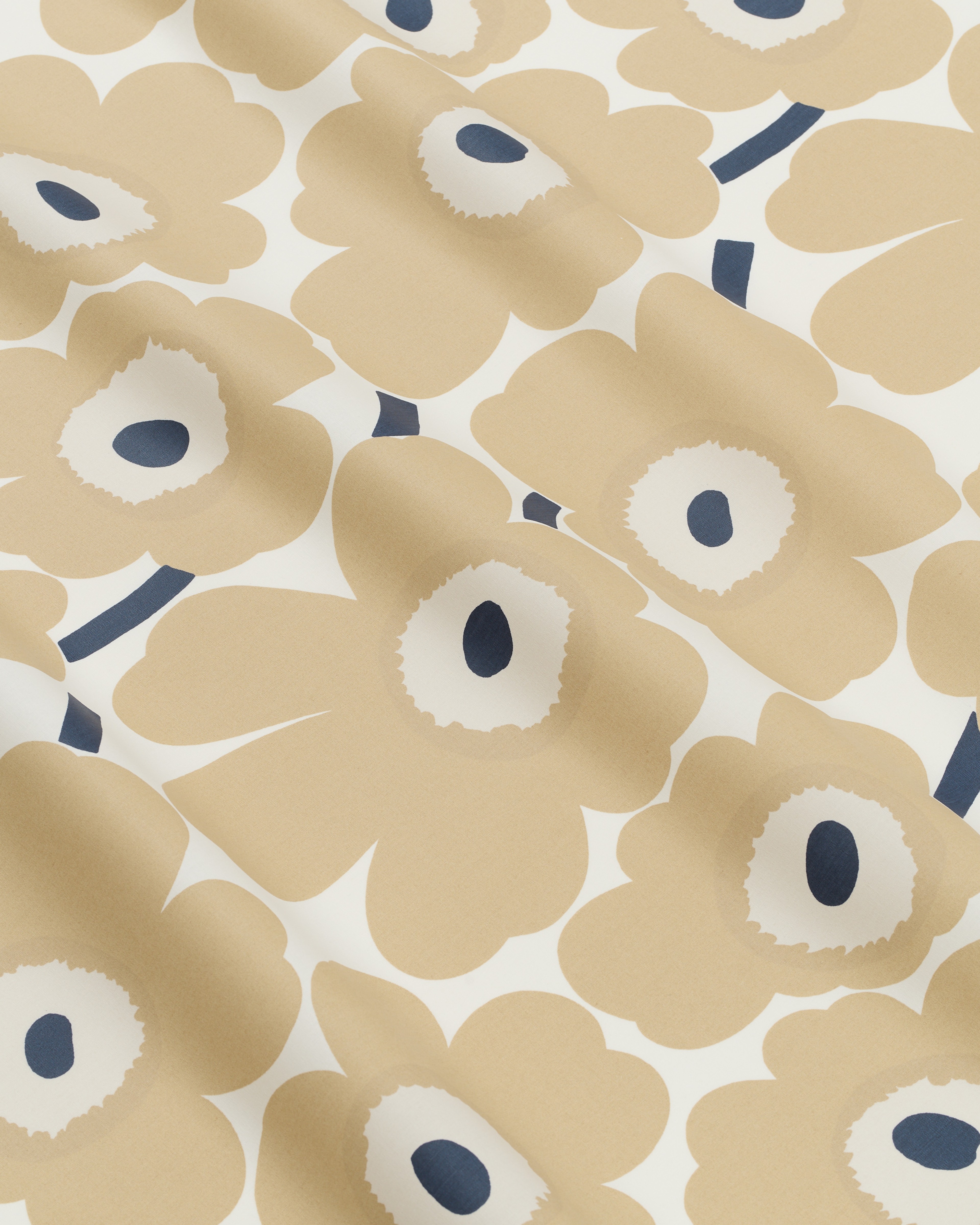 Pieni Unikko, Acrylic coated fabric, off white, beige, d.blue,