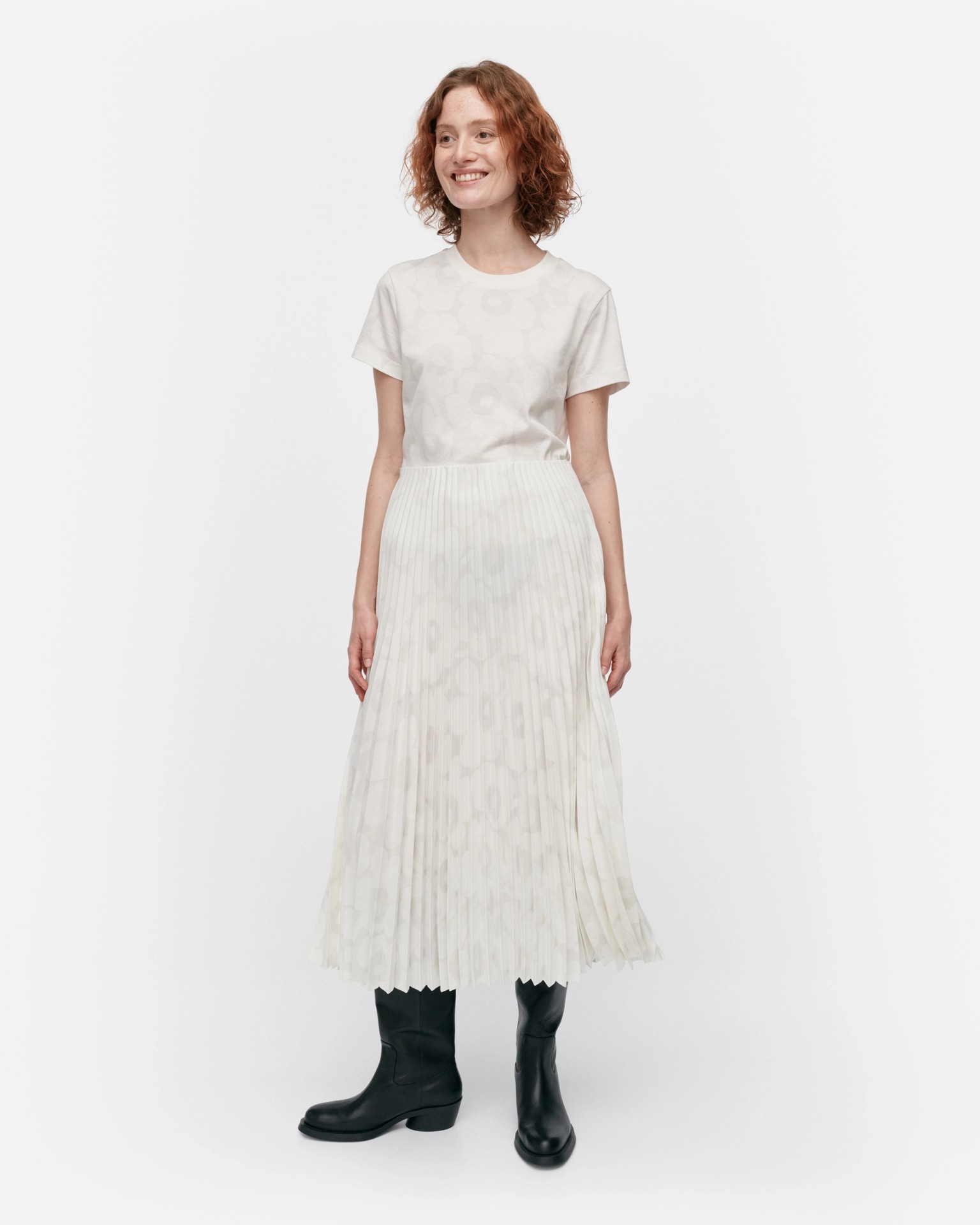 Myy Unikko, Skirt, off-white, light grey,