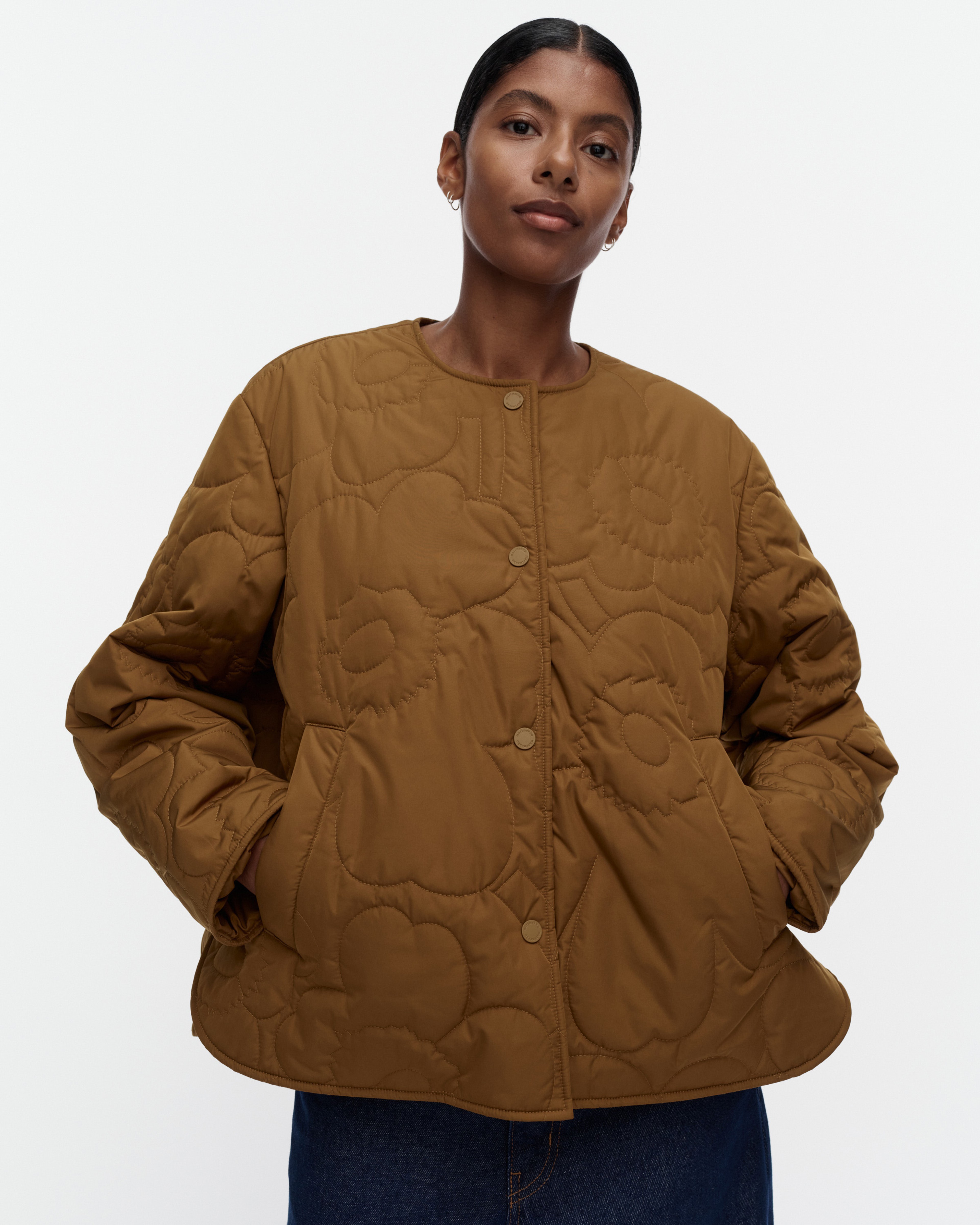 Kapseli Piirto Unikko, Lightweight padded coat, brown, brown,