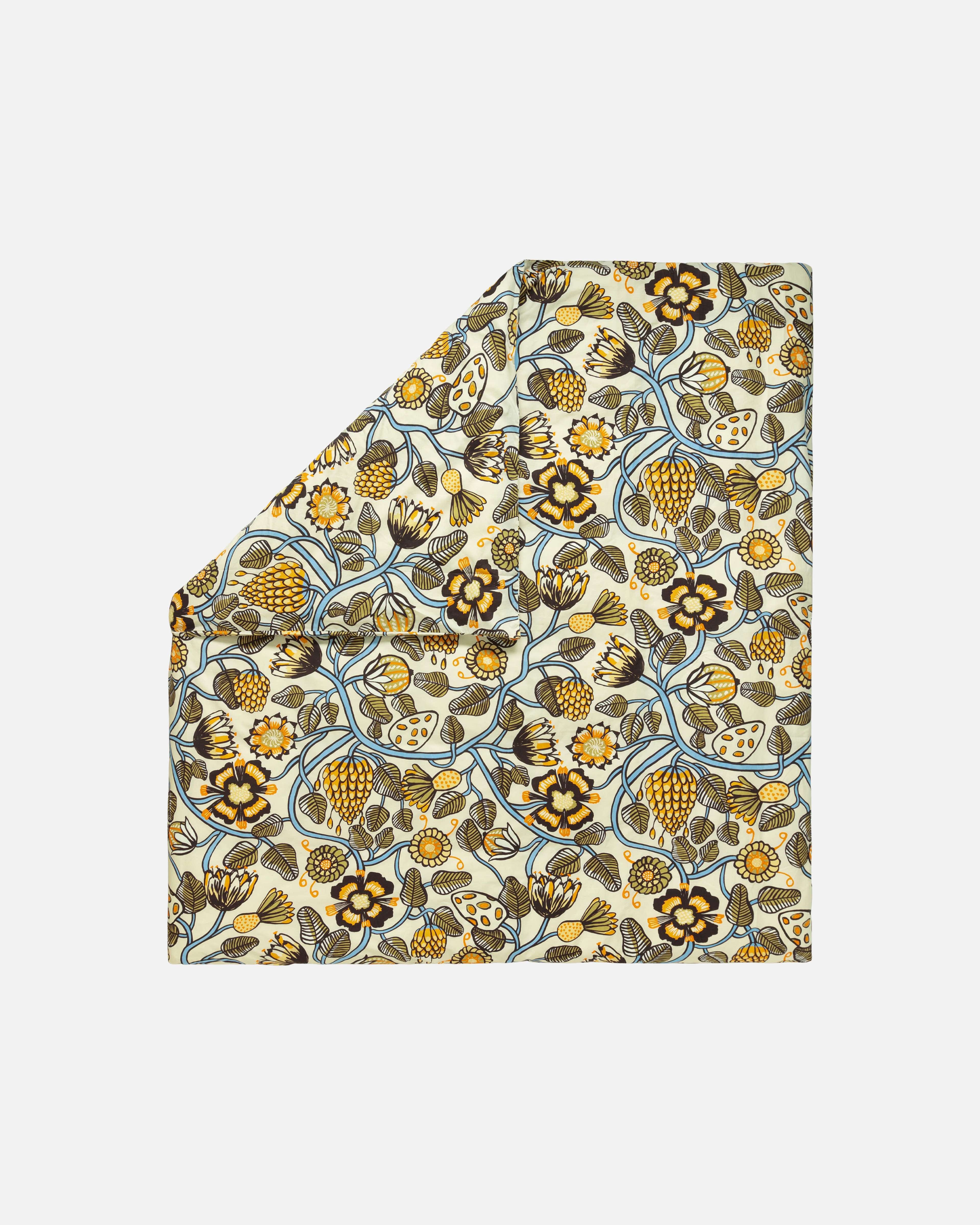 Tiara, Duvet cover 210x210 mm, sand, sky blue, green,