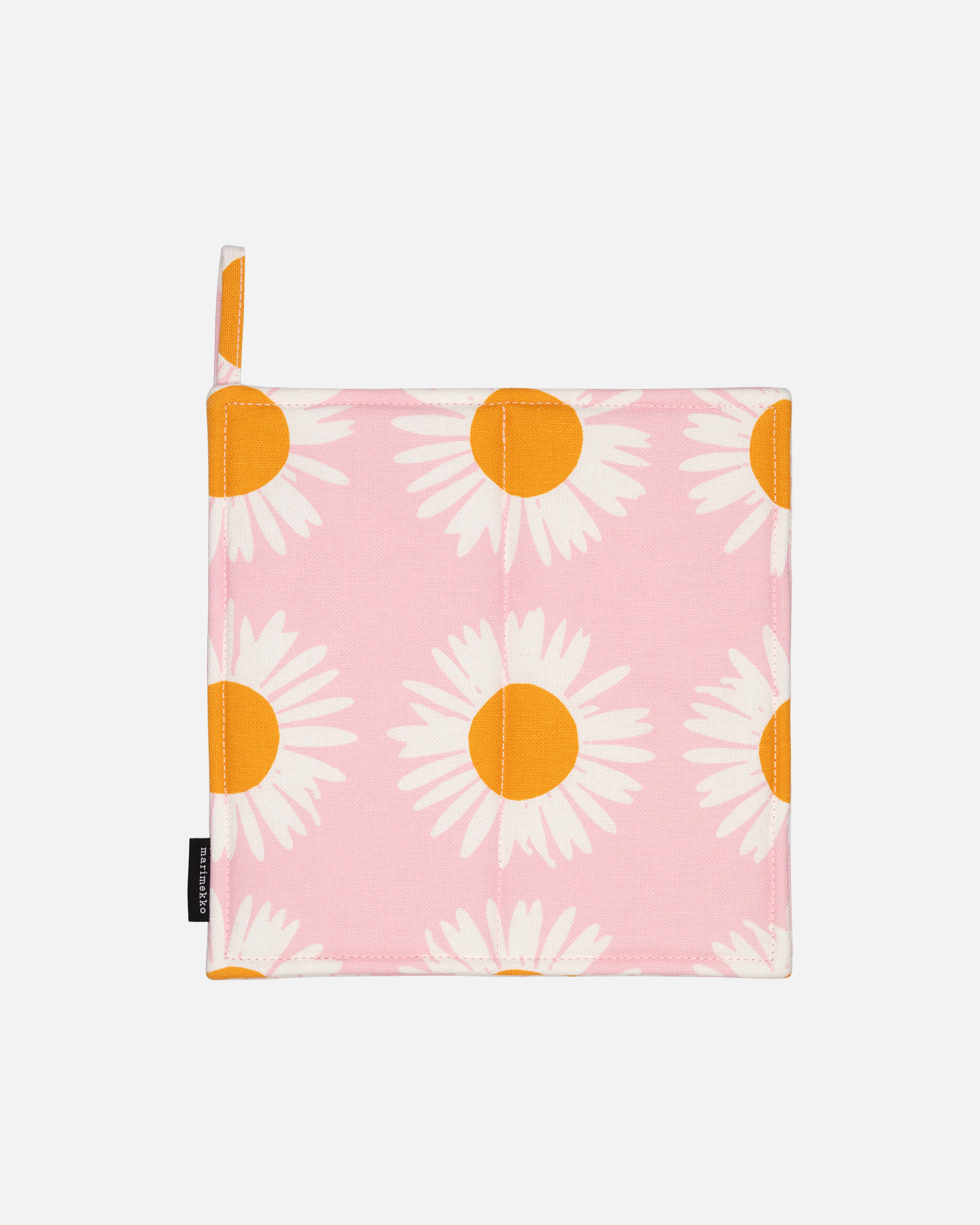 Auringonkukka, Pot holder, pink, orange, white,