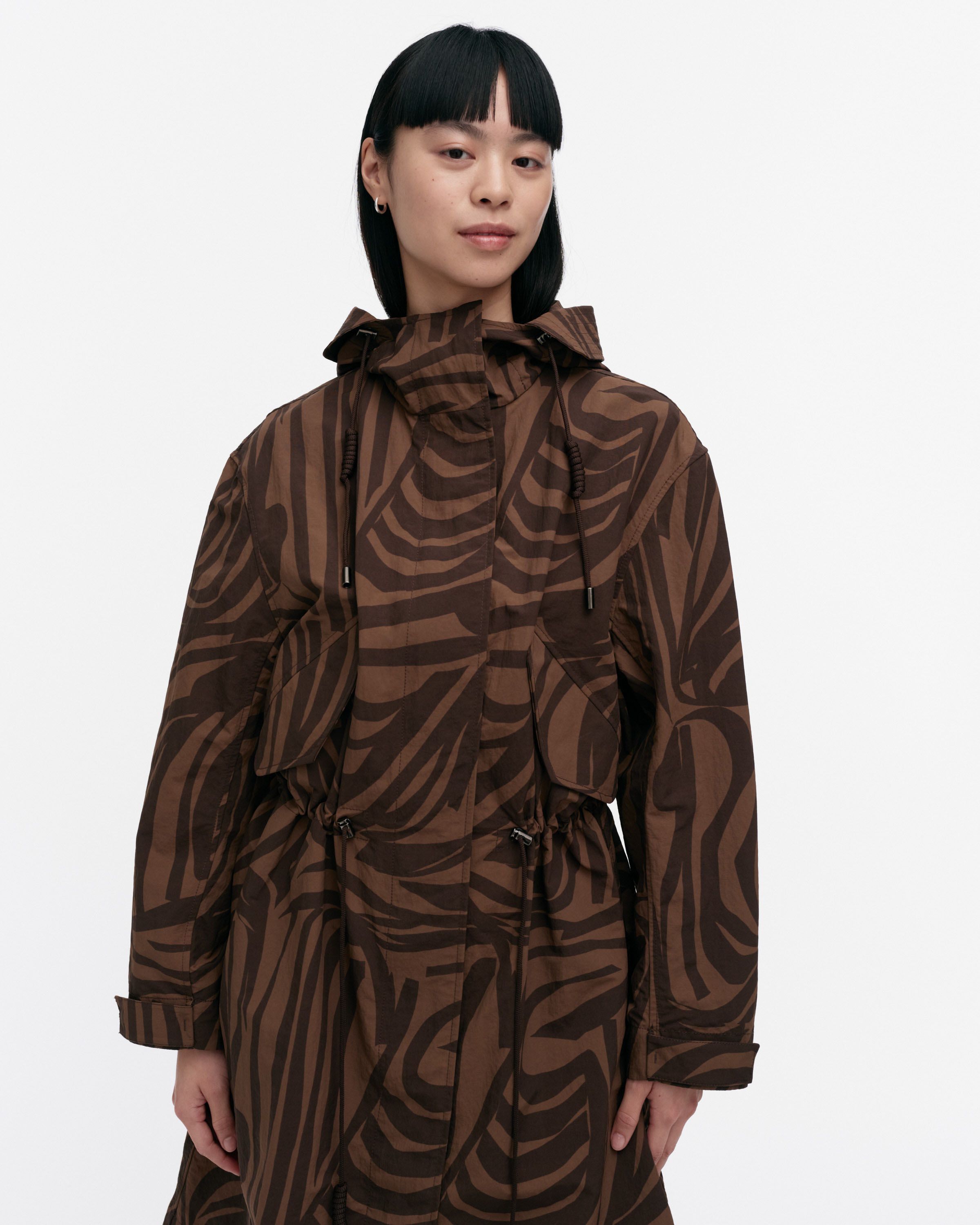 【marimekko】Musteet Jokuraita コート Musteet Jokuraita Coat | Marimekko
