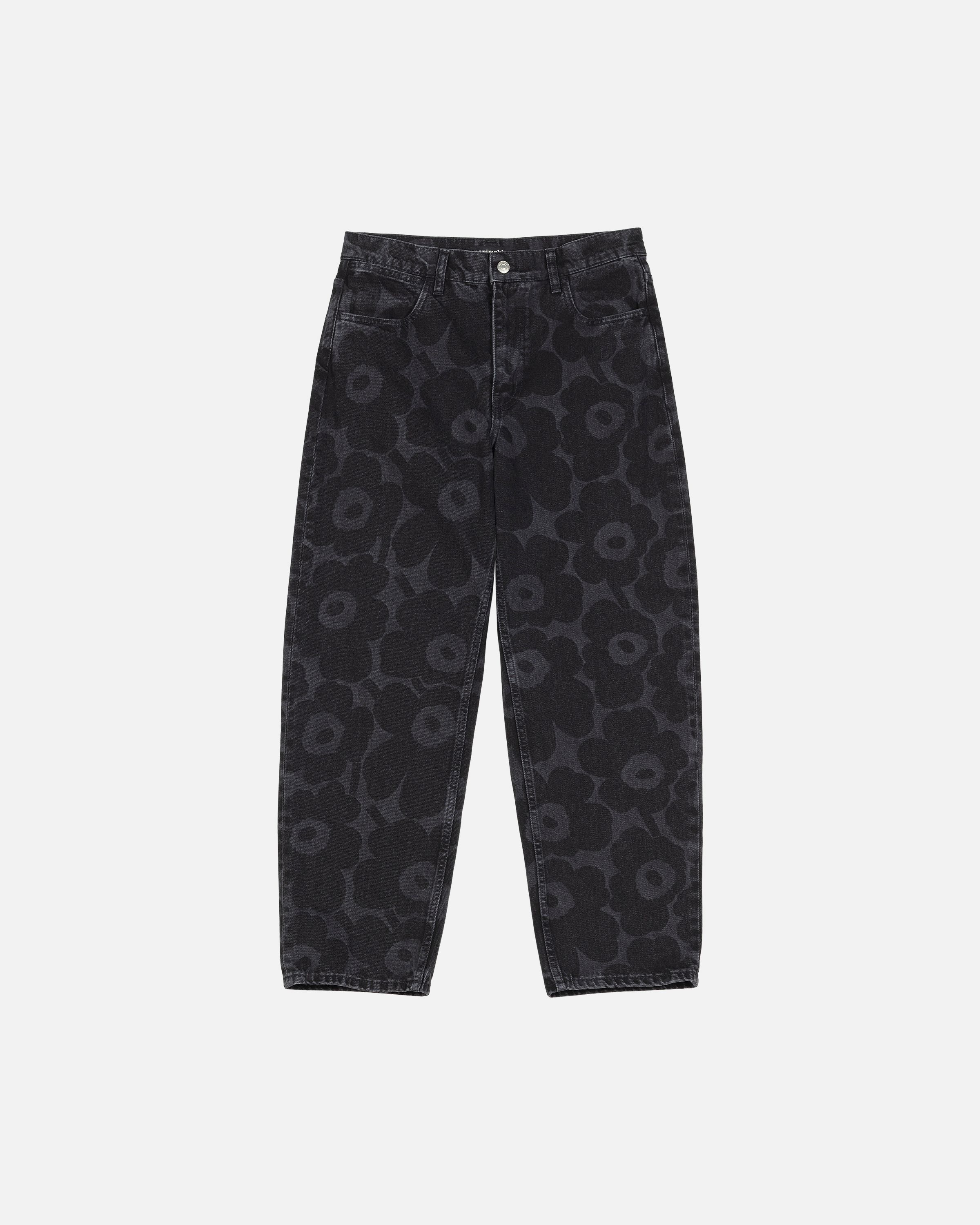 Maridenim Barrel Unikko Jeans washed black | Marimekko