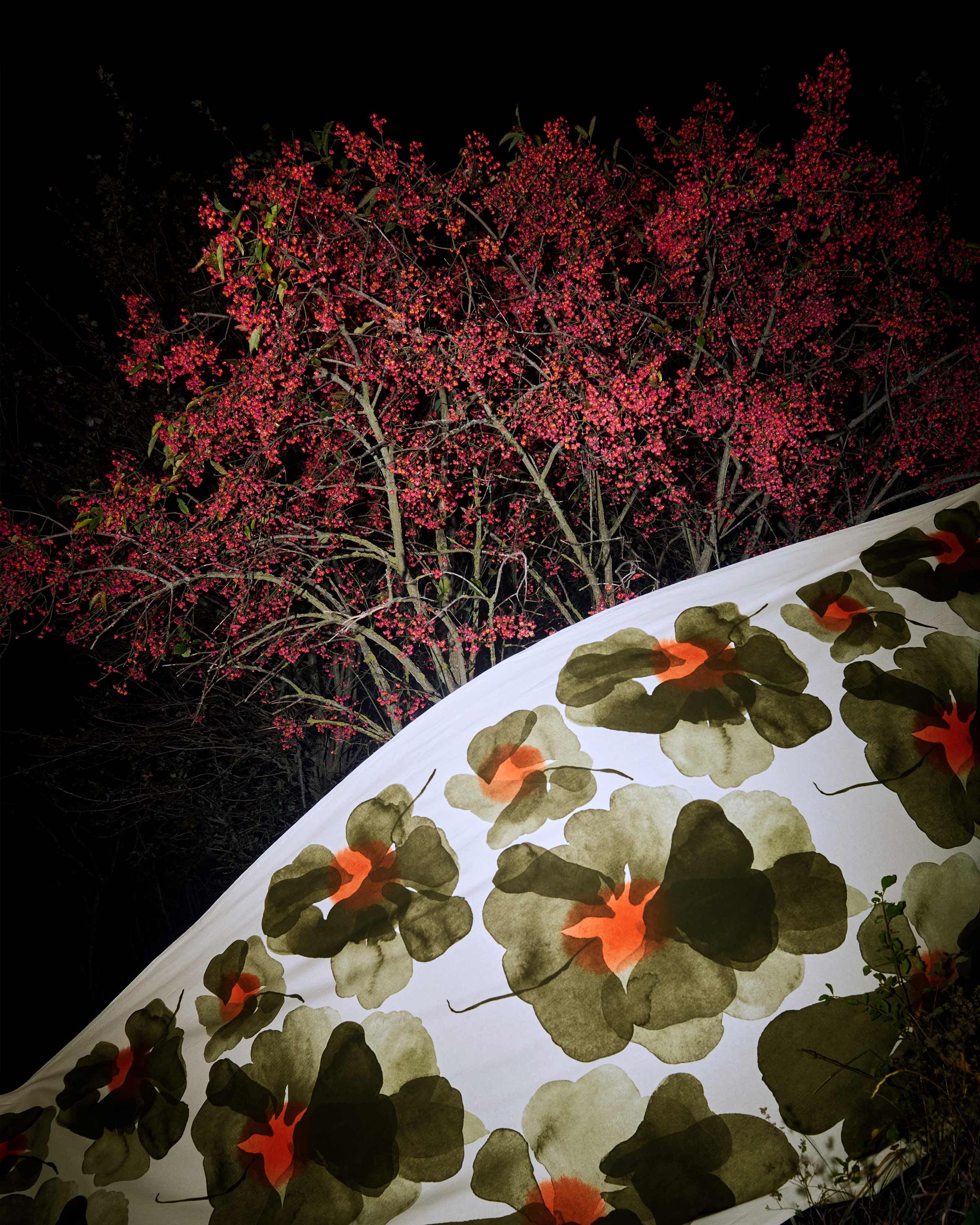 Fabric in Valssi print.