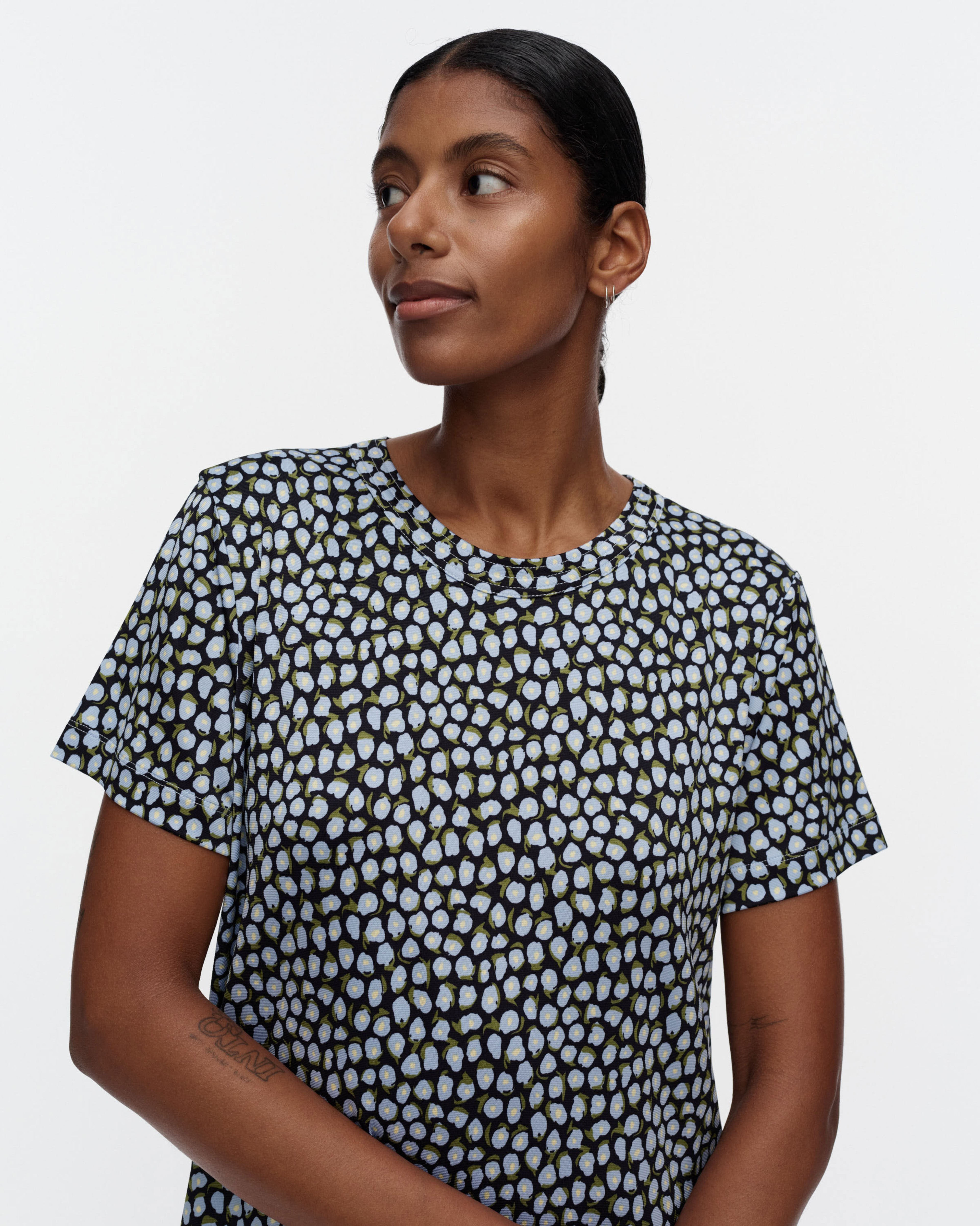 Spiraali Pikku Vikuri, Dress, light blue, dark blue, green,