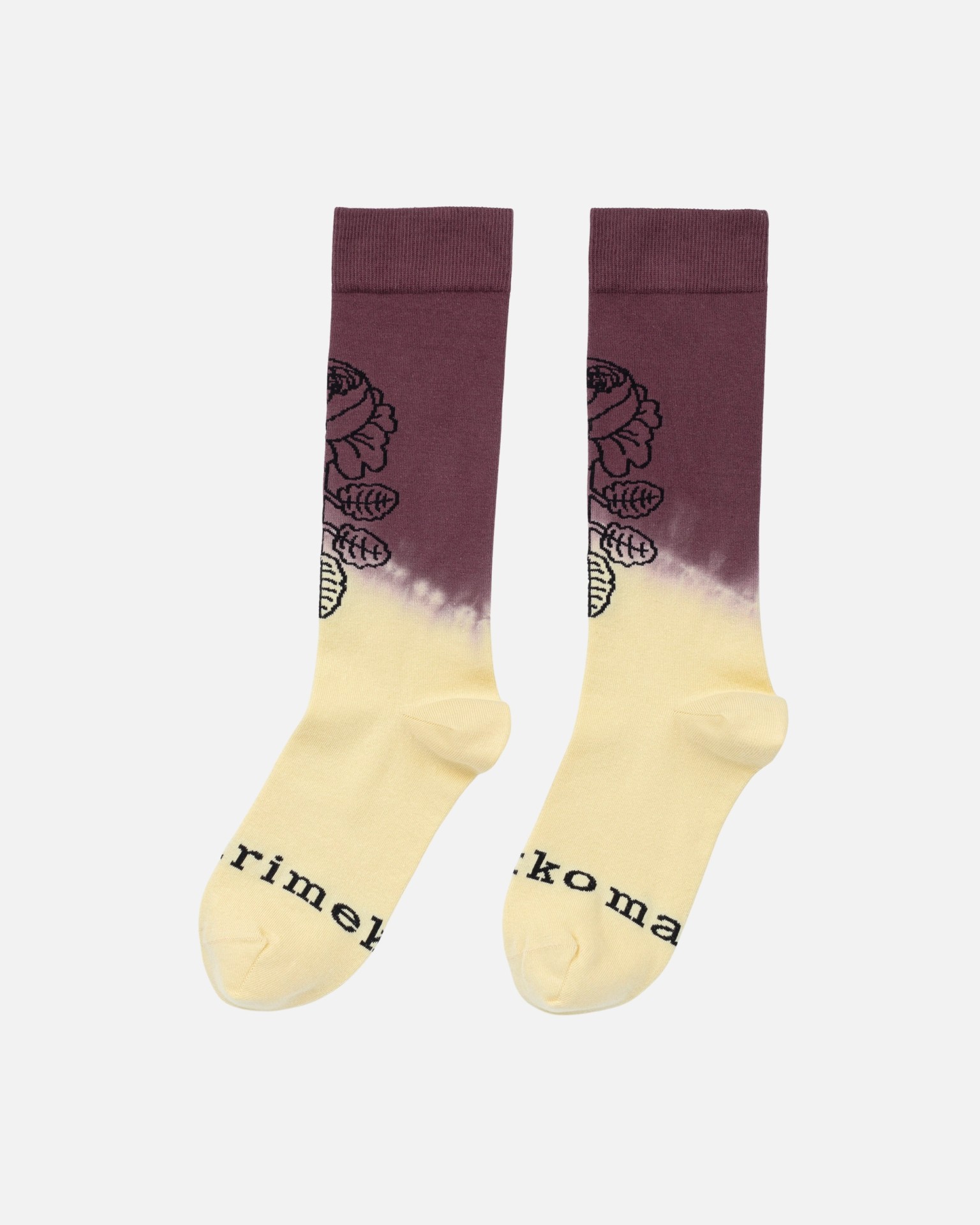 Detsku Vihkiruusu Logo, Kioski socks, brown, light yellow,