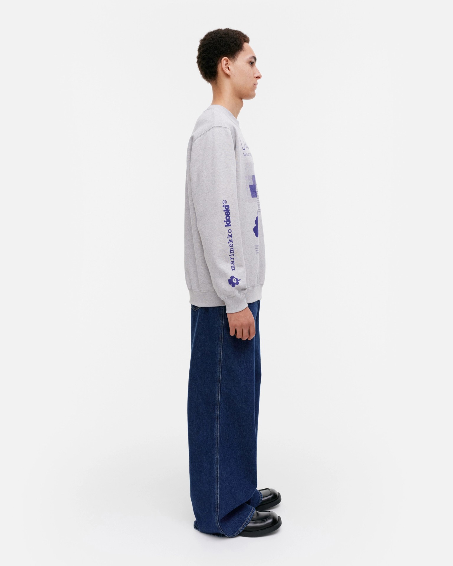 Loisto Unikko Tribute Placement, Kioski sweatshirt, grey melange, dark blue,