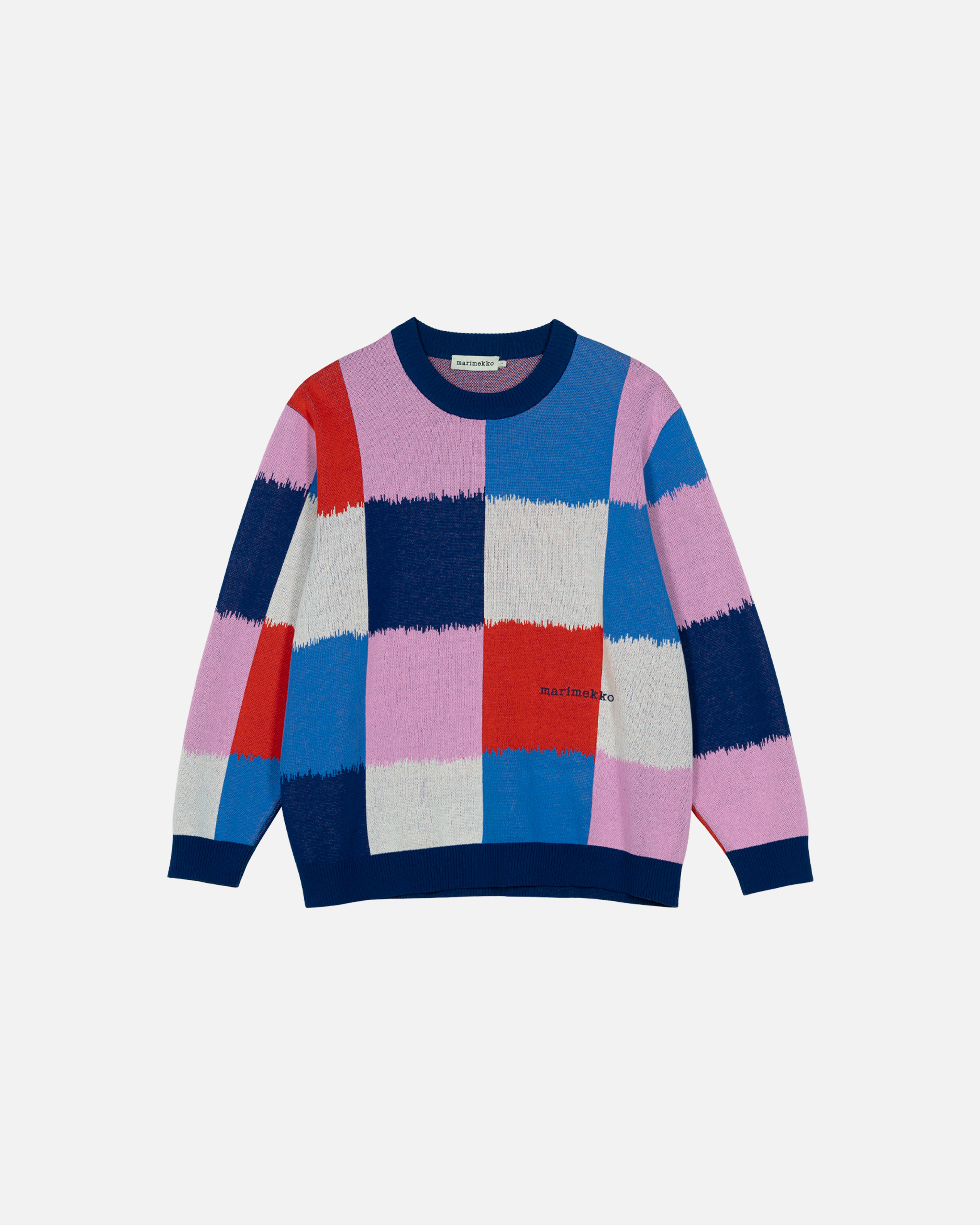 Lasi Ostjakki, Kioski neulepusero, t.sininen, punainen, l.valk.,