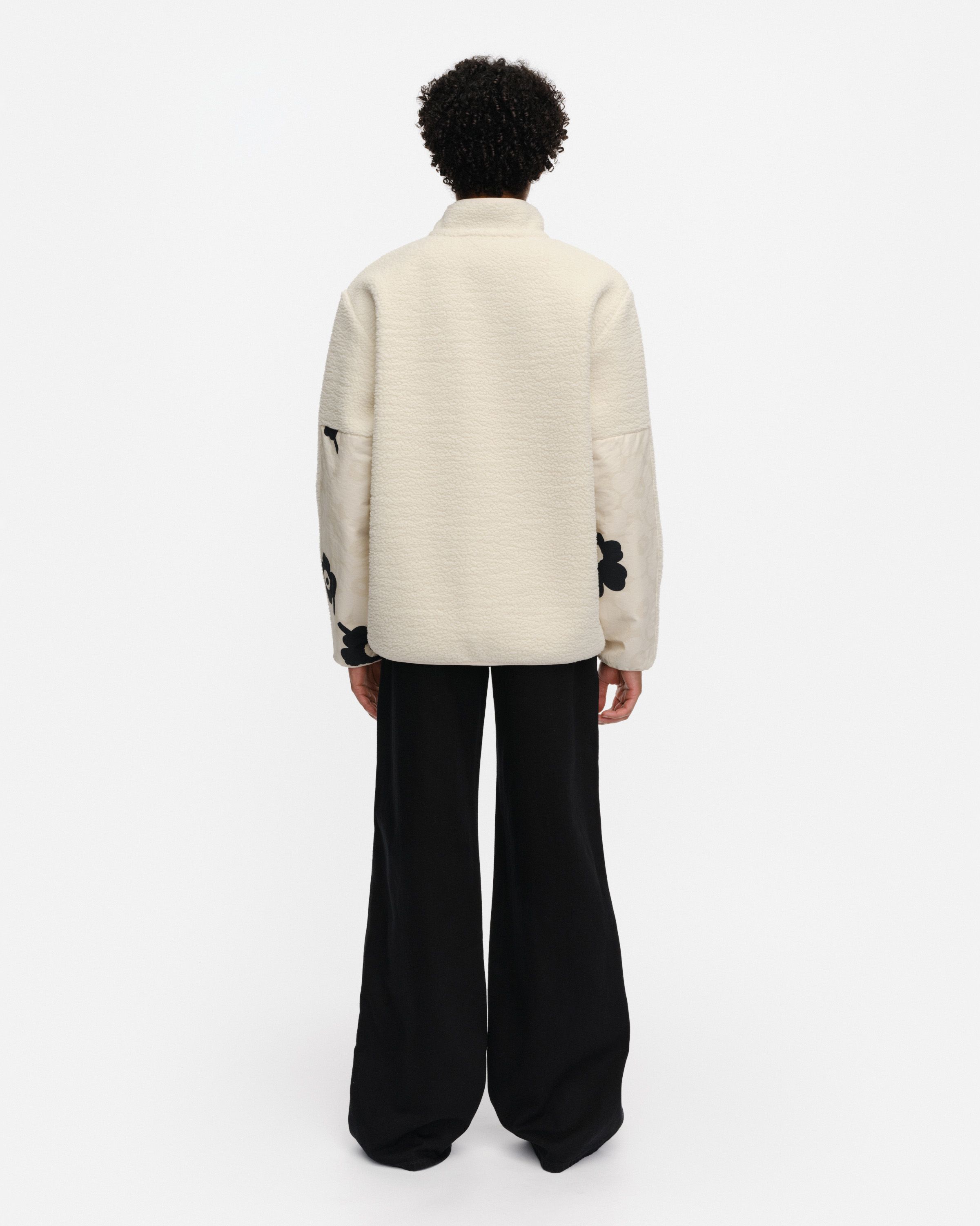 Vaellus Mini Unikko Kioski coat off white, white, black | Marimekko