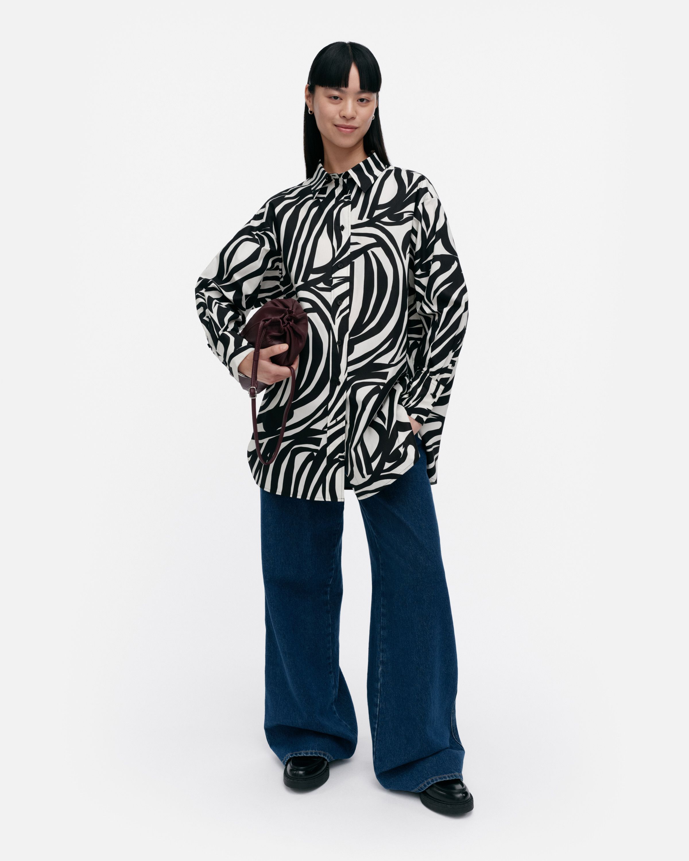 nerukari Nila Jokuraita Cotton shirt | Marimekko