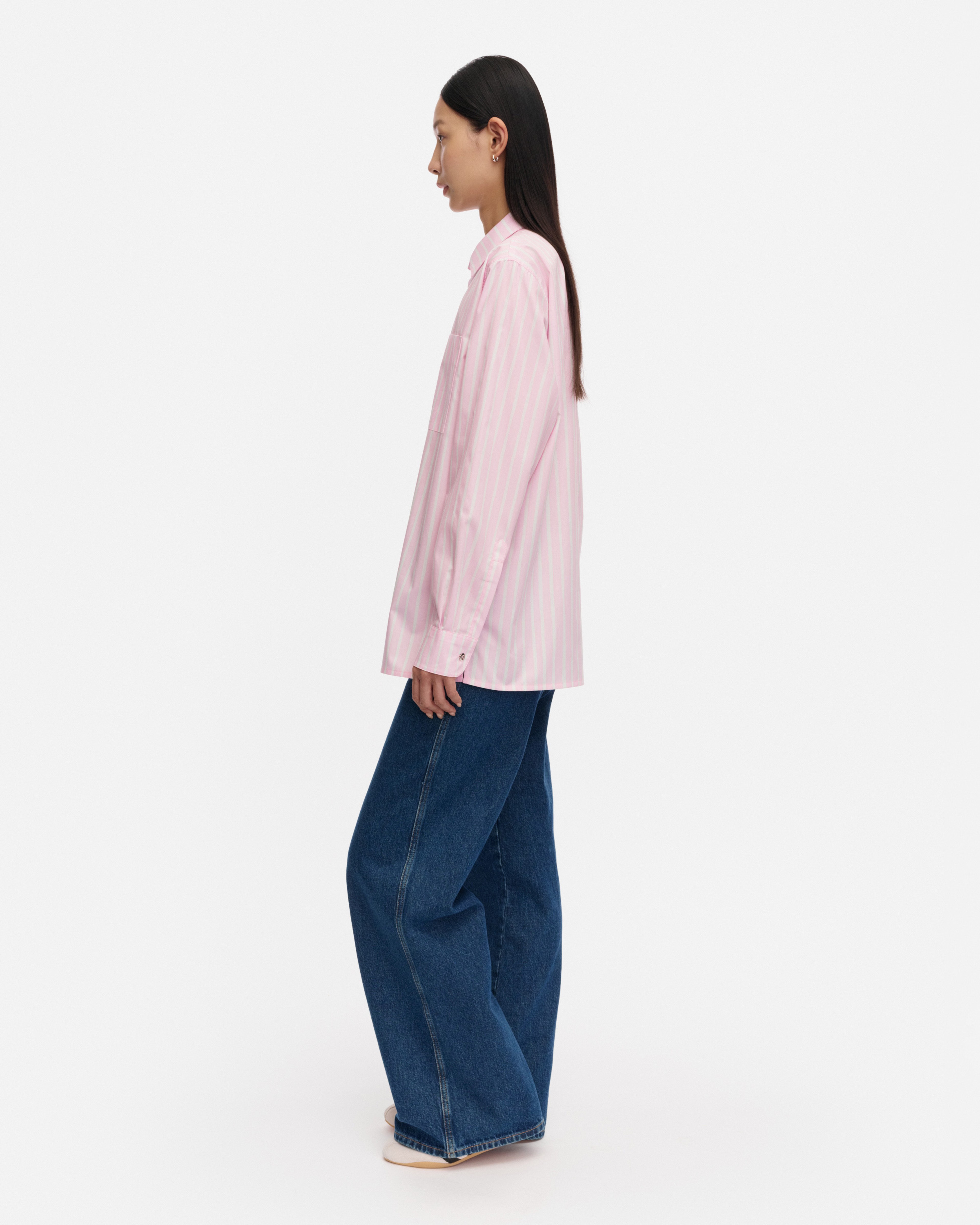 Jokapoika, Kioski cotton shirt, light pink, white,