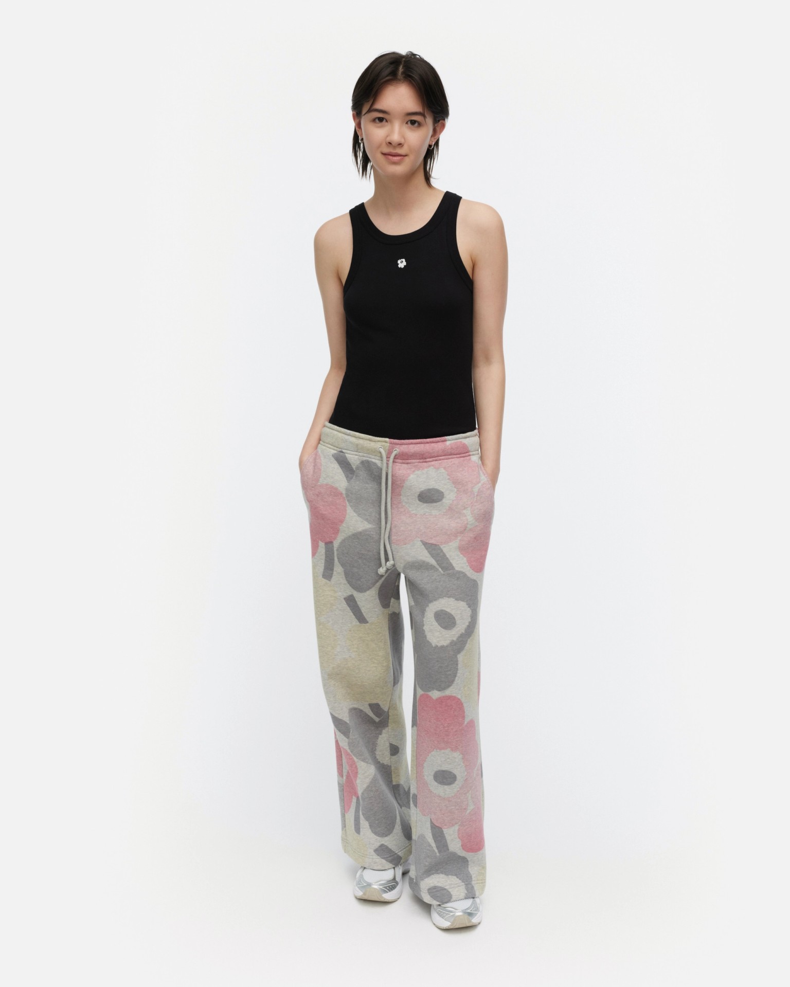 Kikapo Unikko, Kioski sweatpants, grey melange, pink, l. yellow,