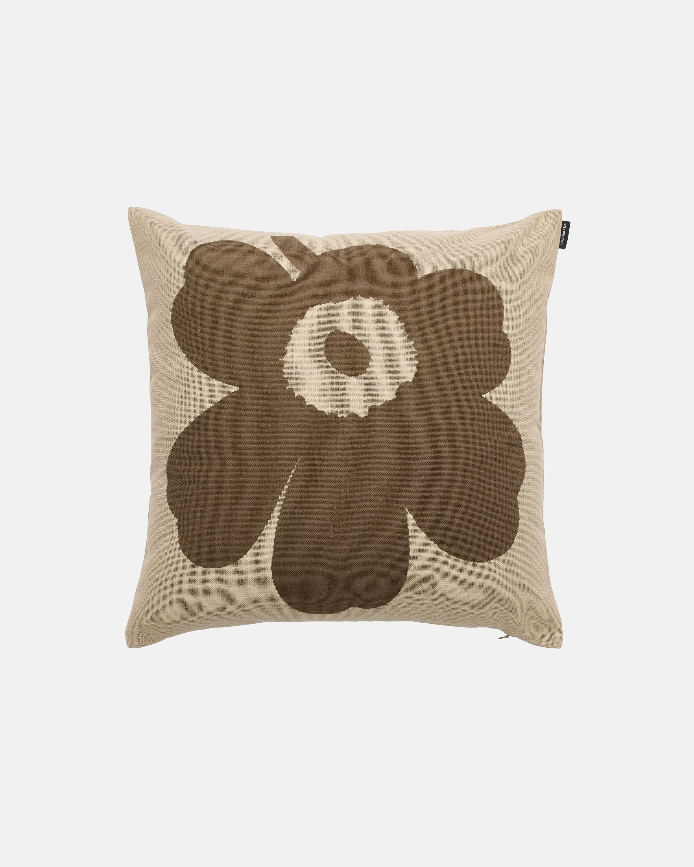 Unikko Cushion cover 50x50 cm off white, mole | Marimekko