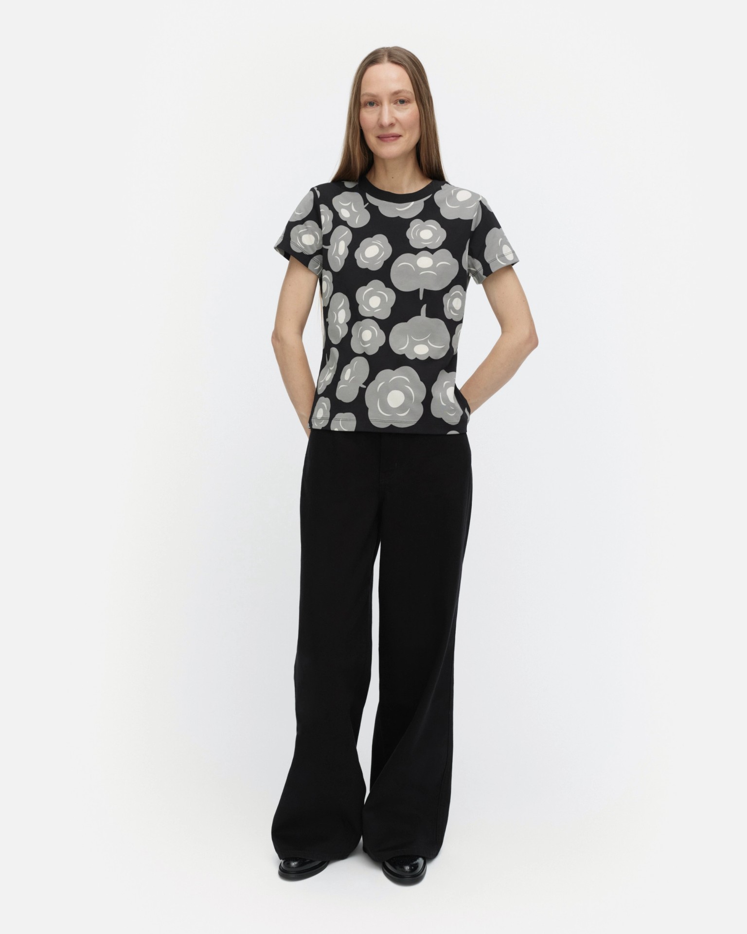 Heleys Tumma, T-shirt, black, grey, off white,