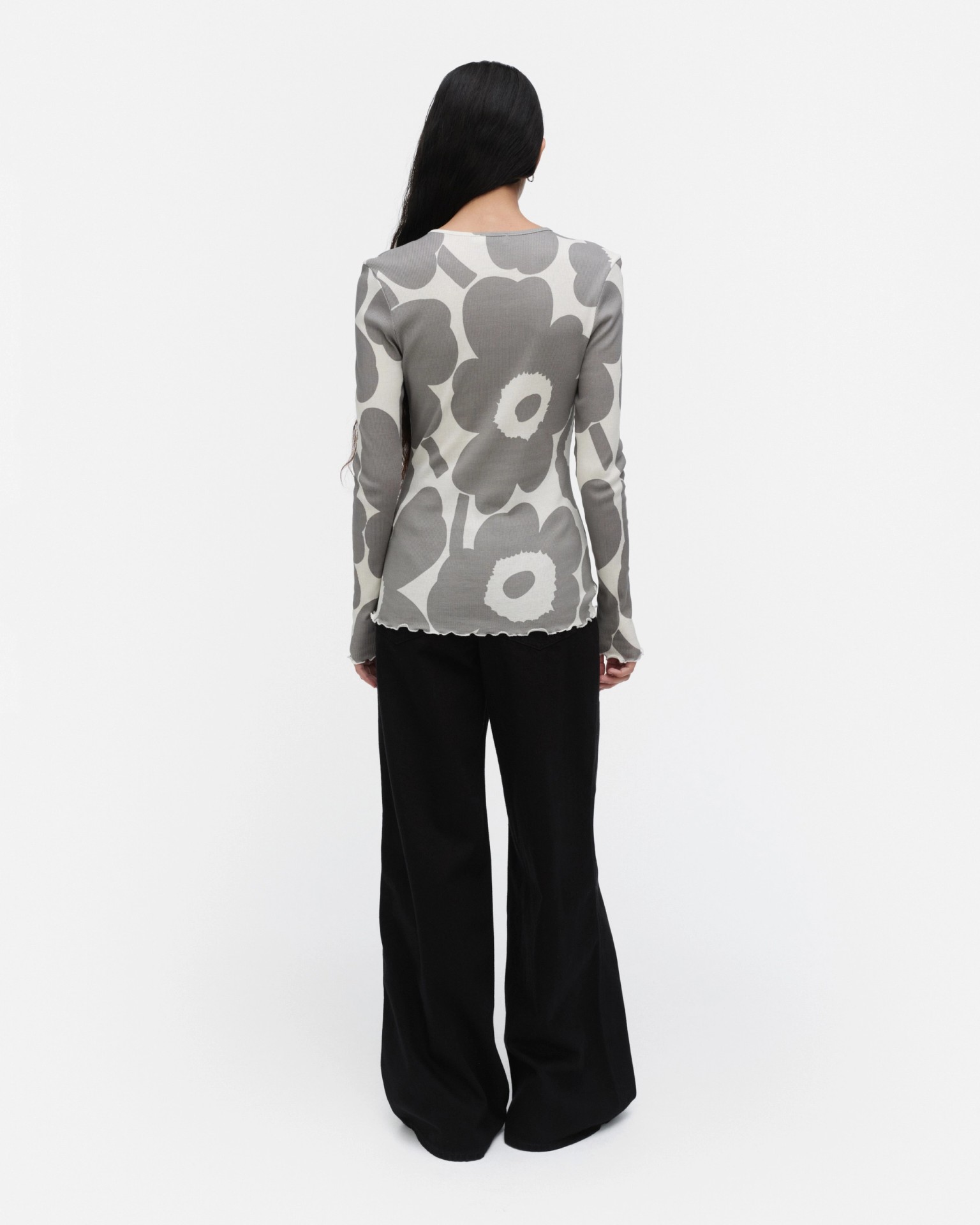 Floraali Unikko, Jersey shirt, grey, off white,