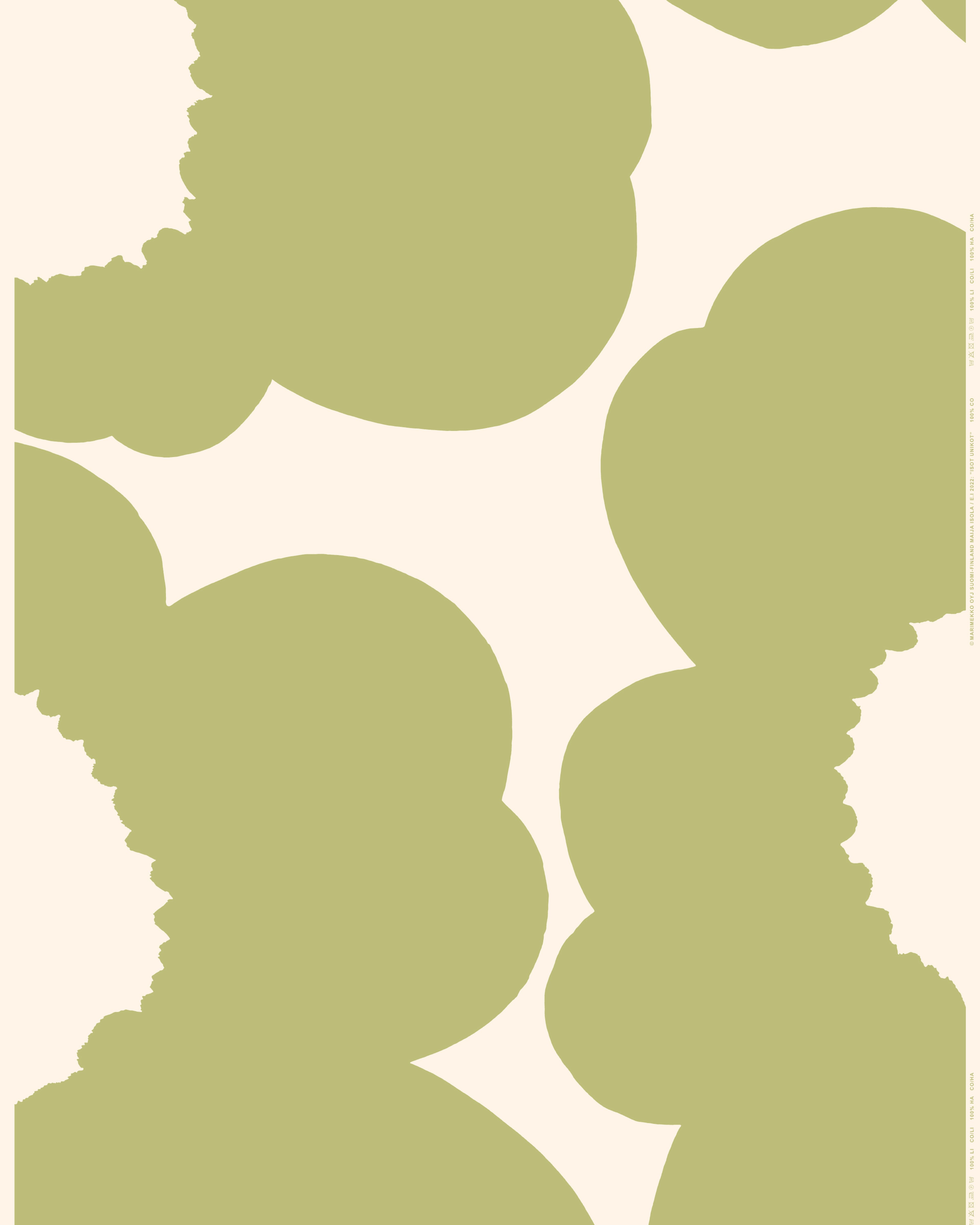 Iso Unikko, Cotton sateen fabric, cotton, pear,