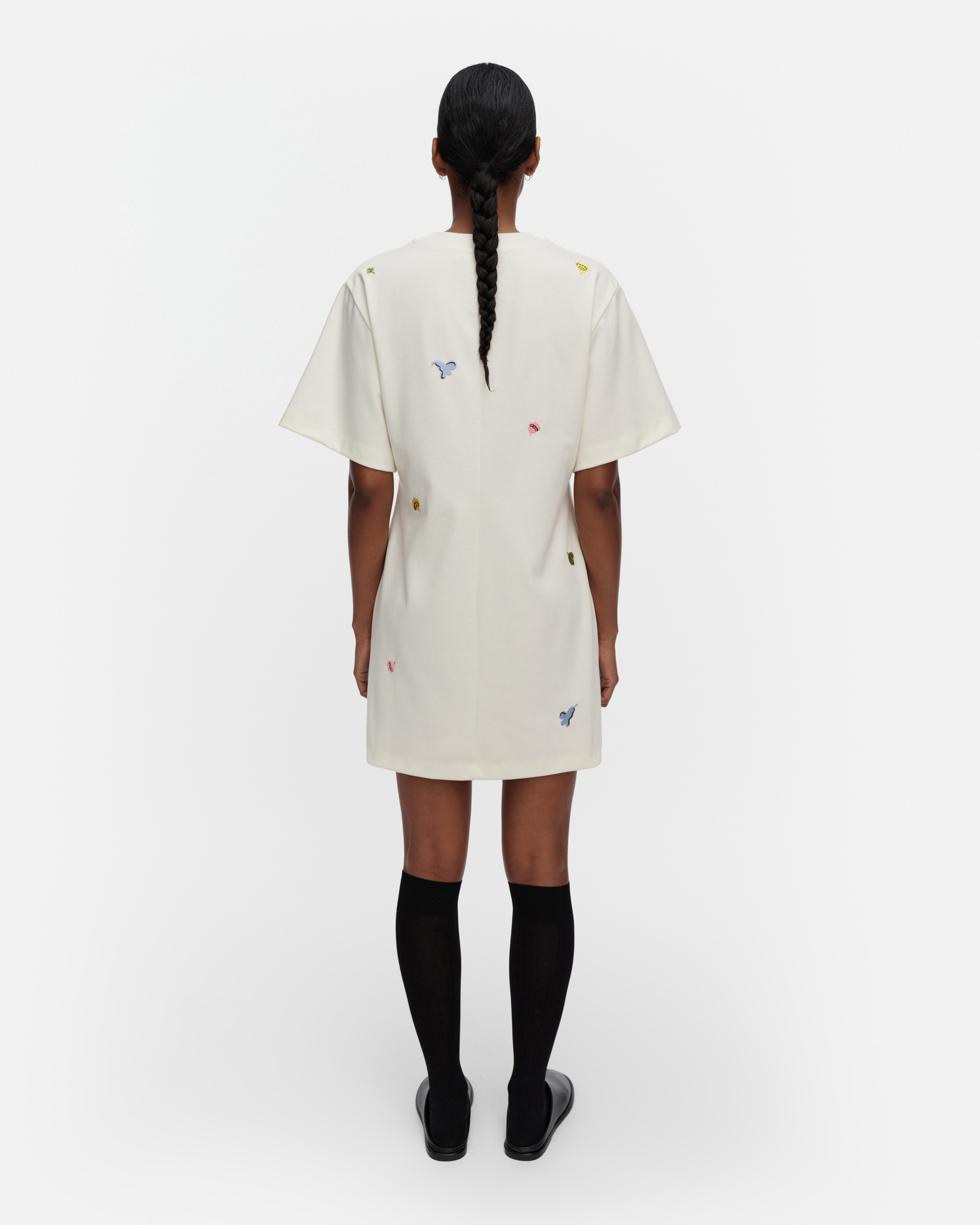 Kuplinta Kukasta kukkaan, Dress, off white, yellow, rose, green,