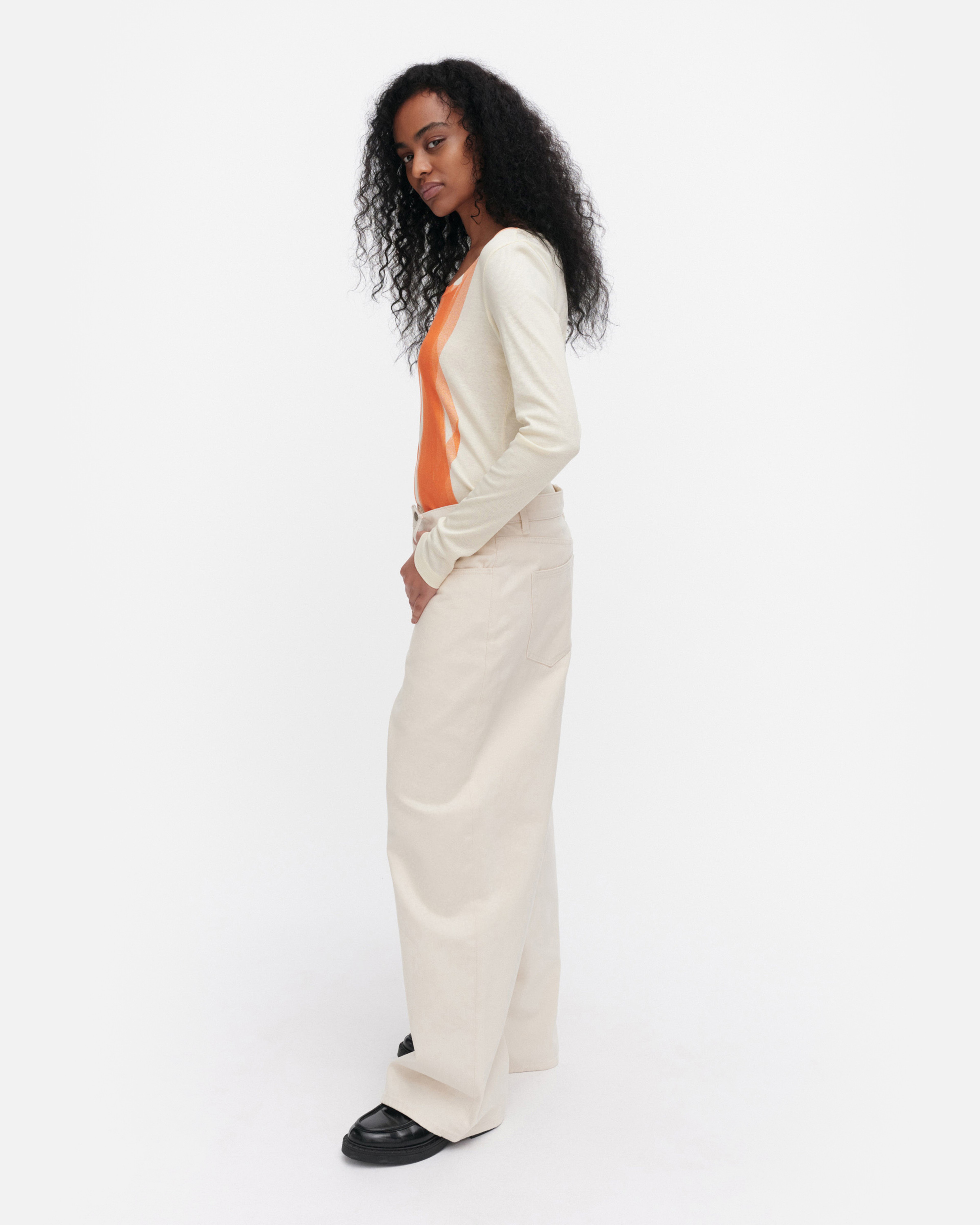 Kuulto Vire, Shirt, light yellow, orange,