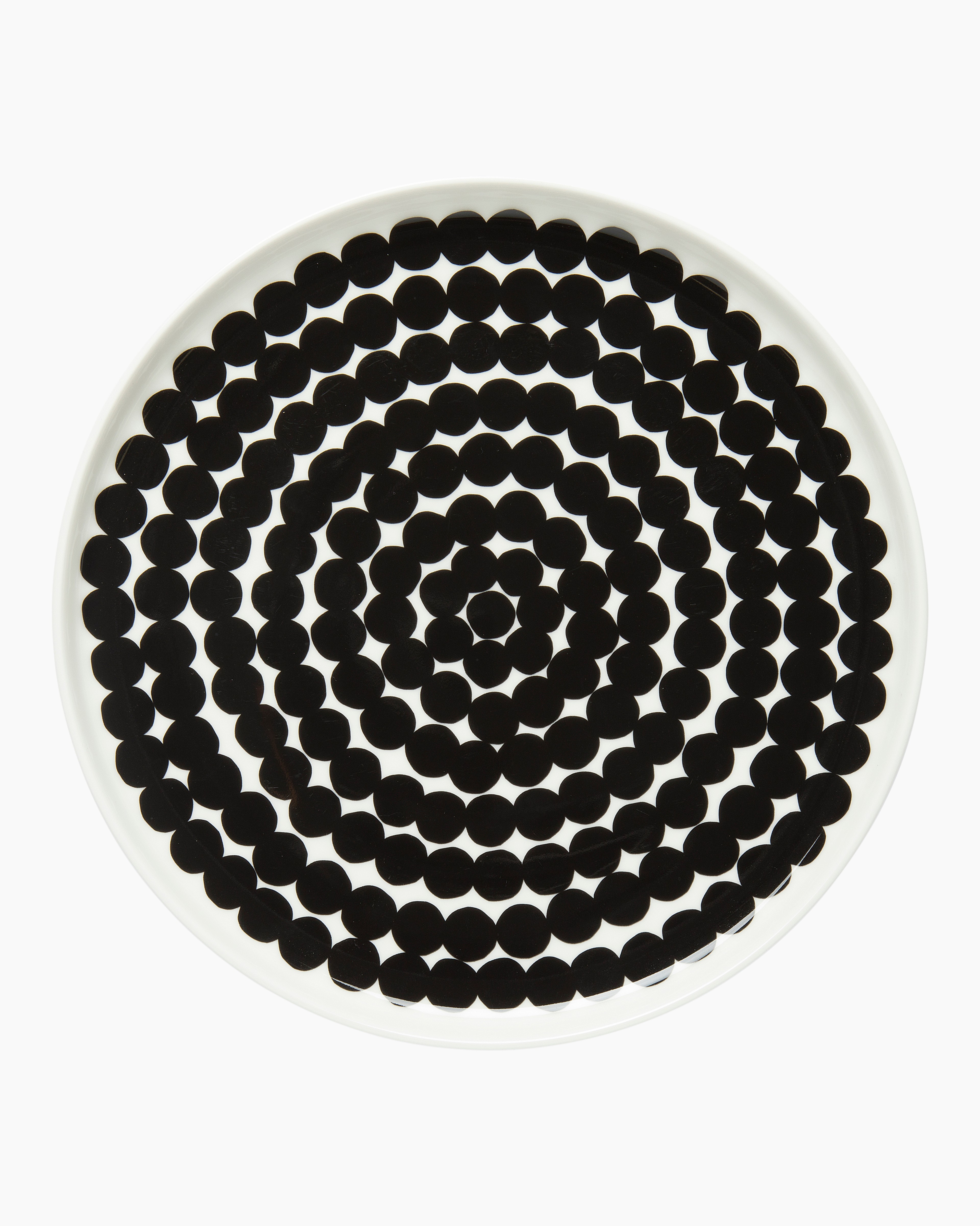 Oiva / Siirtolapuutarha, Lautanen 20 cm, valkoinen,musta,