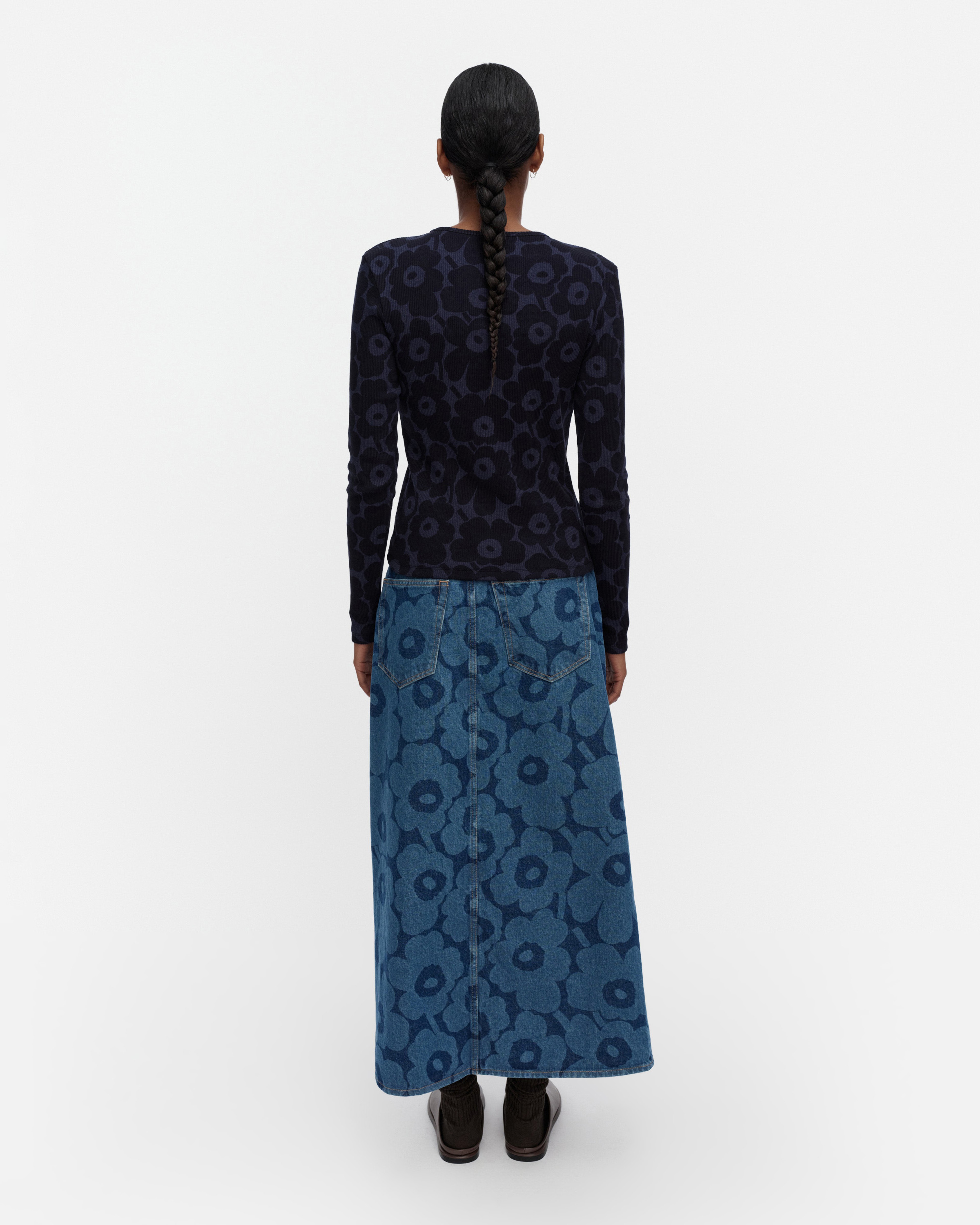 Vaihde Unikko, Rib jersey shirt, dark blue, black,