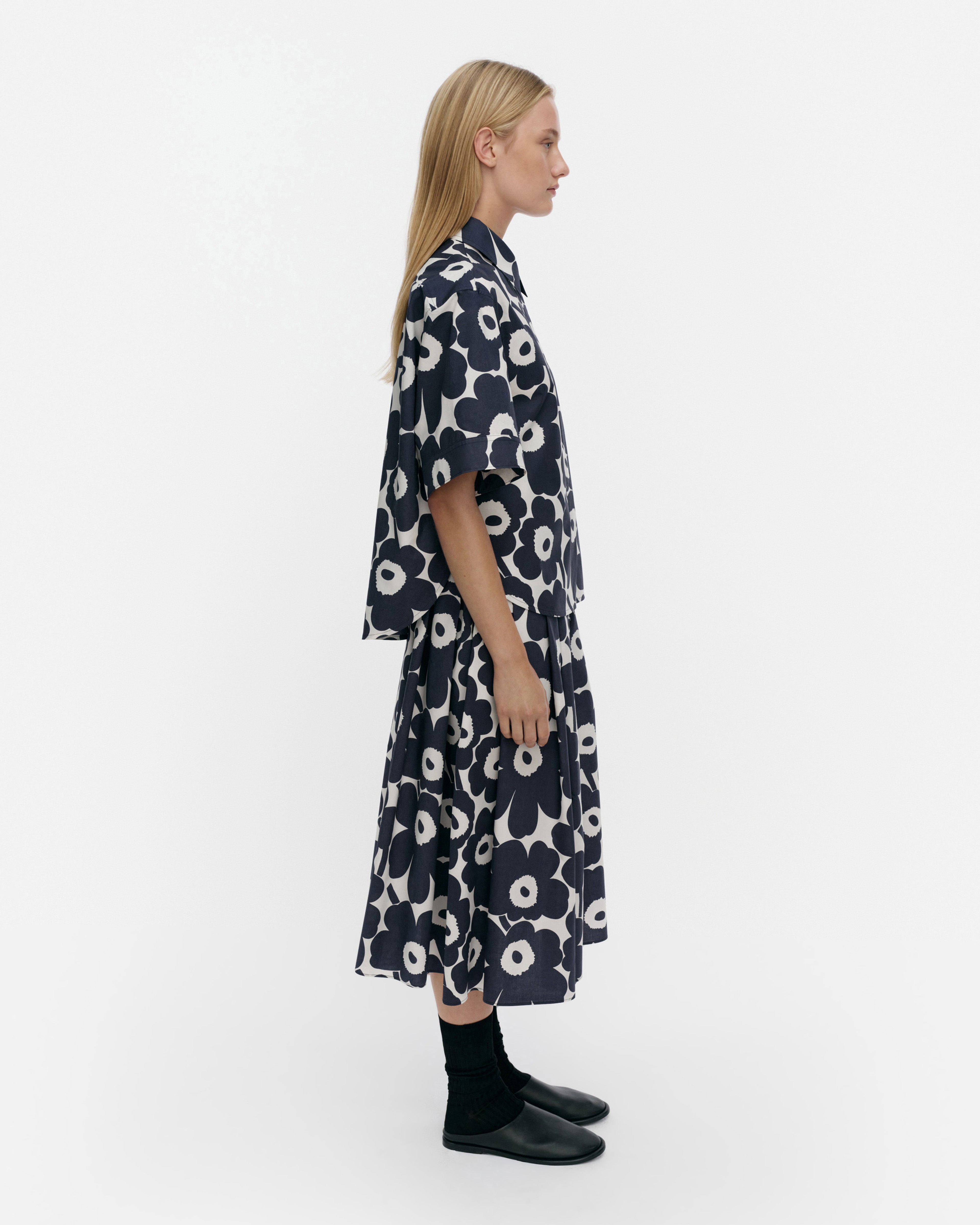 Standardi Unikko, Shirt, dark blue, off white,
