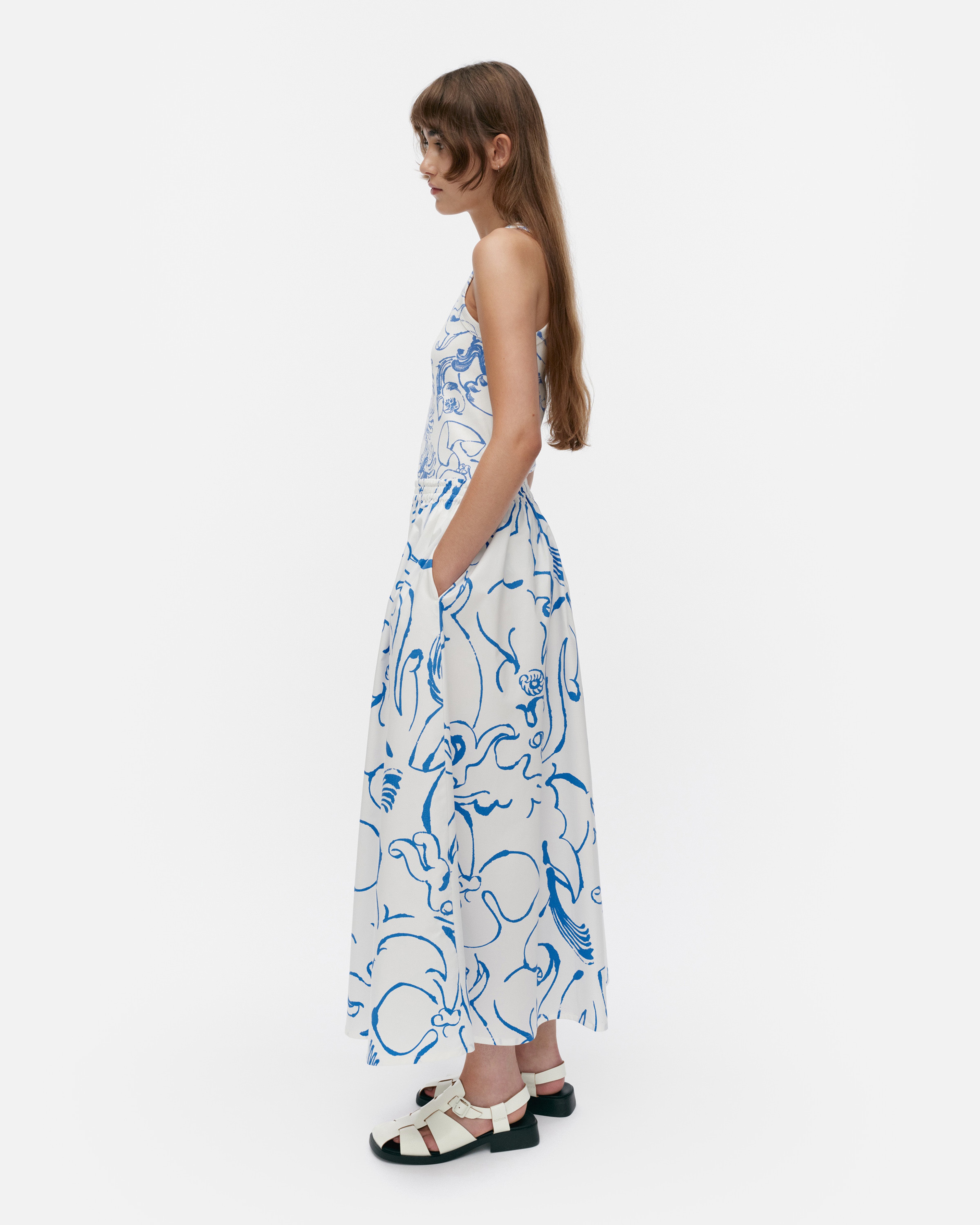 Buklee Baluns, Skirt, white, blue,